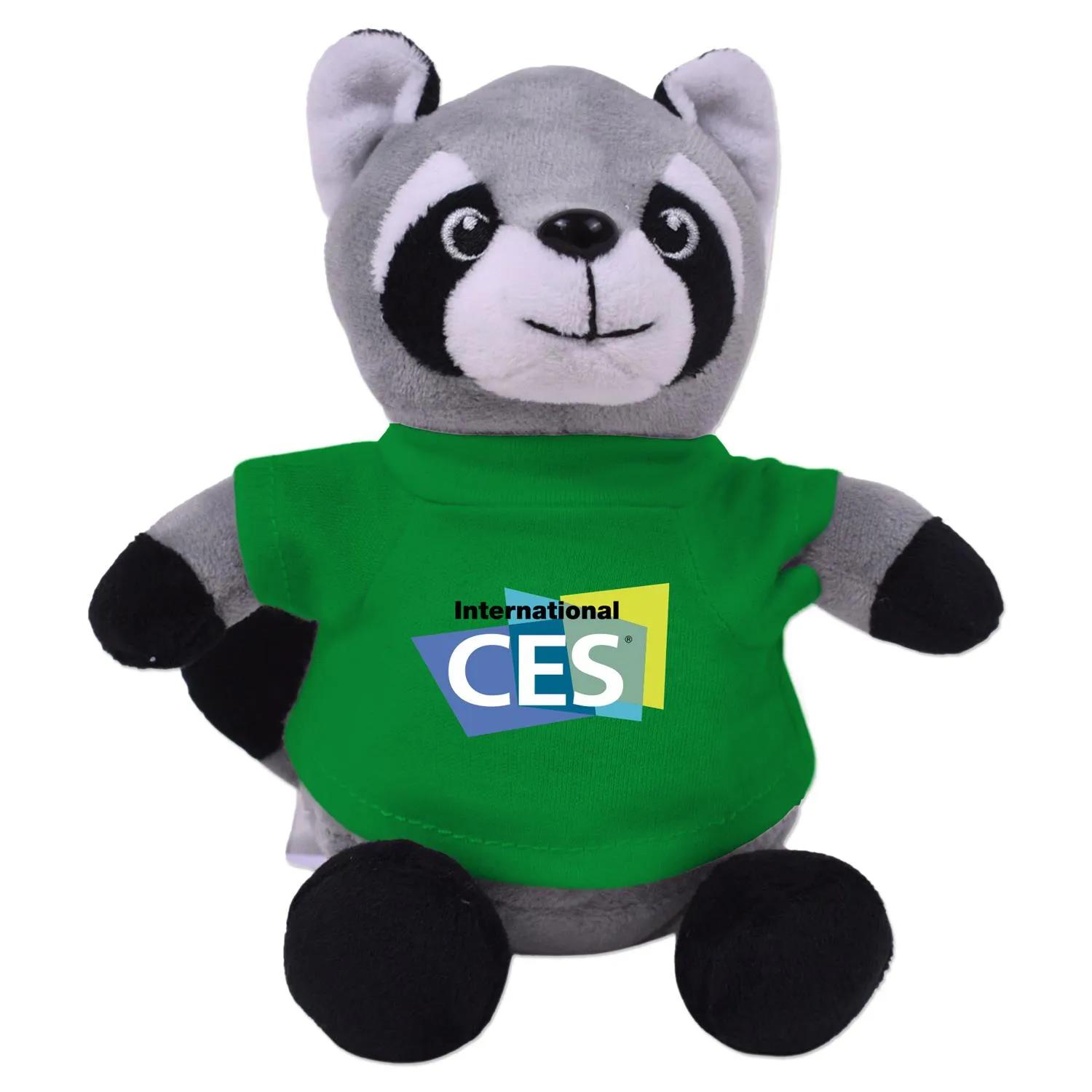Raccoon Plush Toy Eco-Friendly Recycled Polyester - 6 in - product view 5