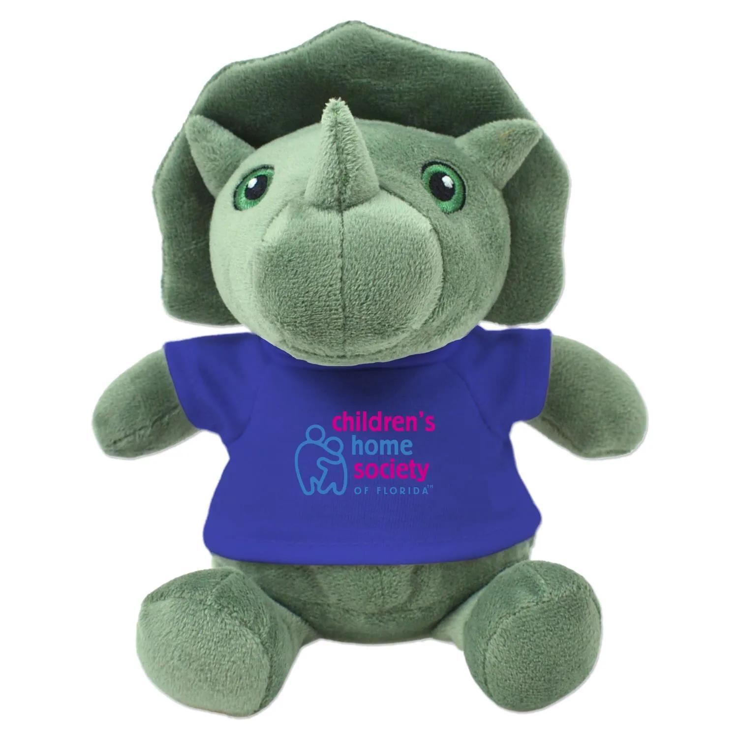 Triceratops Plush Toy Eco-Friendly Recycled - 6 in - product view 3