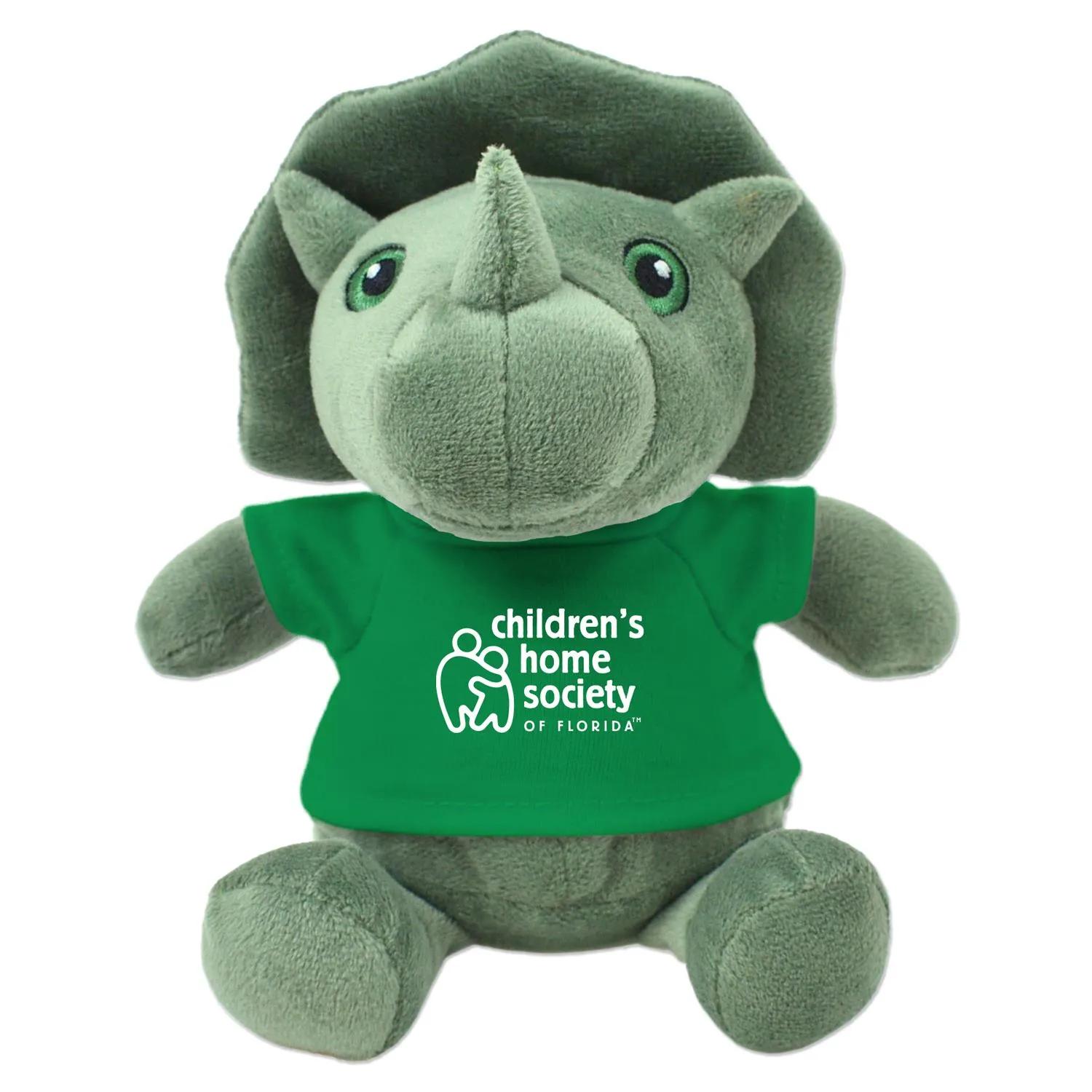 Triceratops Plush Toy Eco-Friendly Recycled - 6 in - product view 5