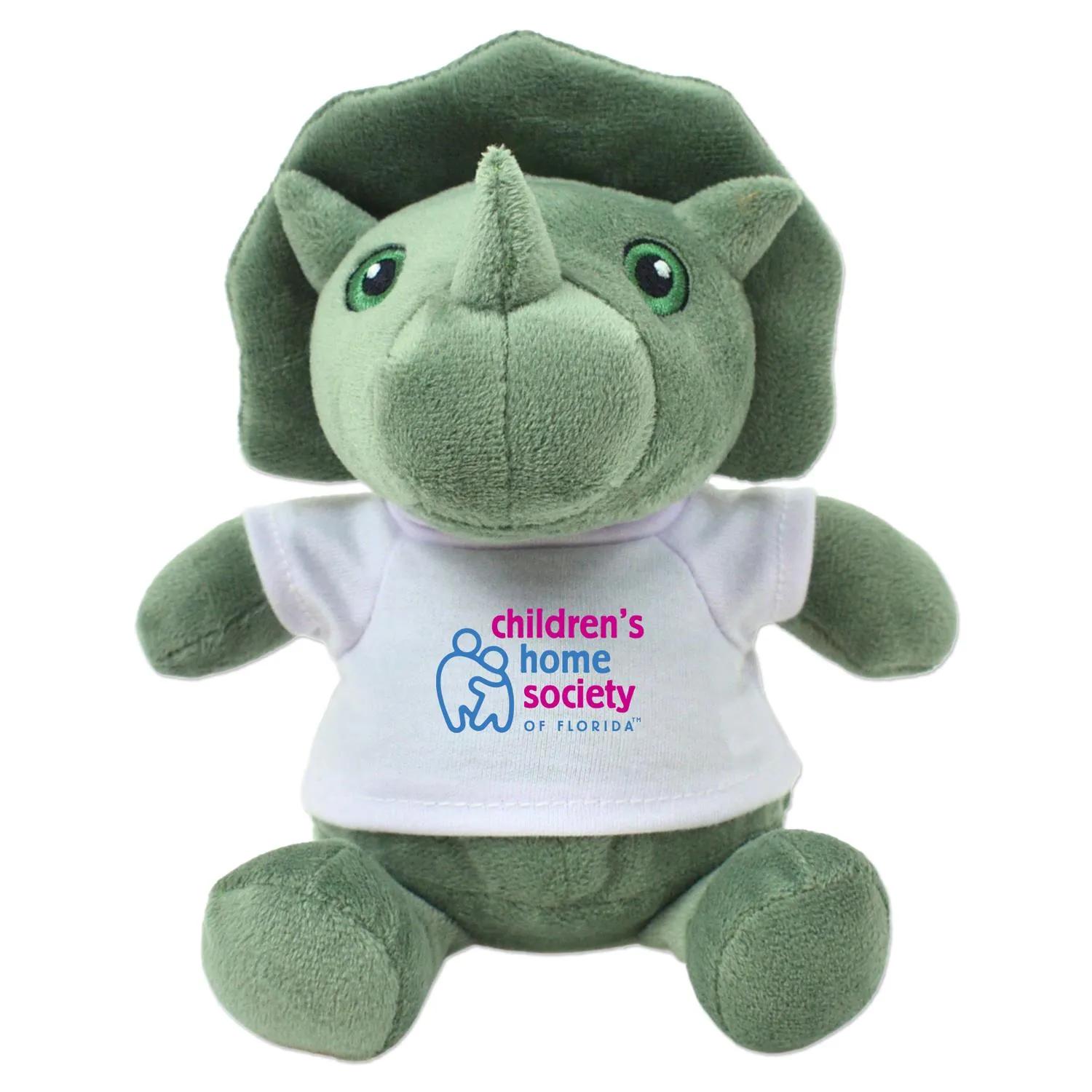Triceratops Plush Toy Eco-Friendly Recycled - 6 in - product view 12