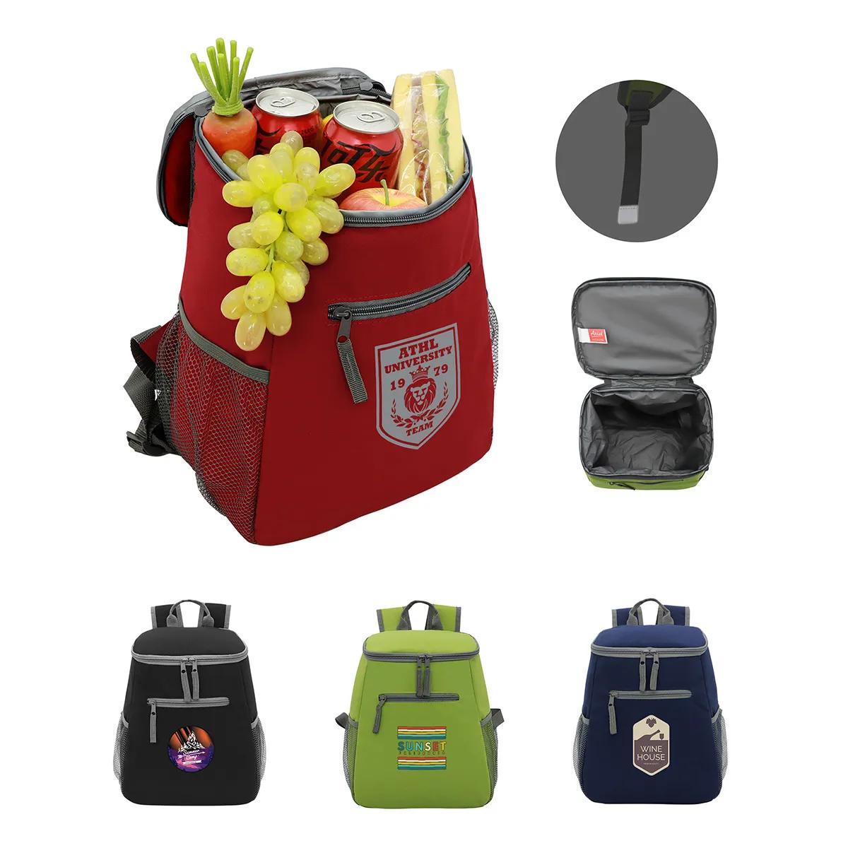 Cabana 20-Can Polyester Cooler Backpack - promotional product with custom logo