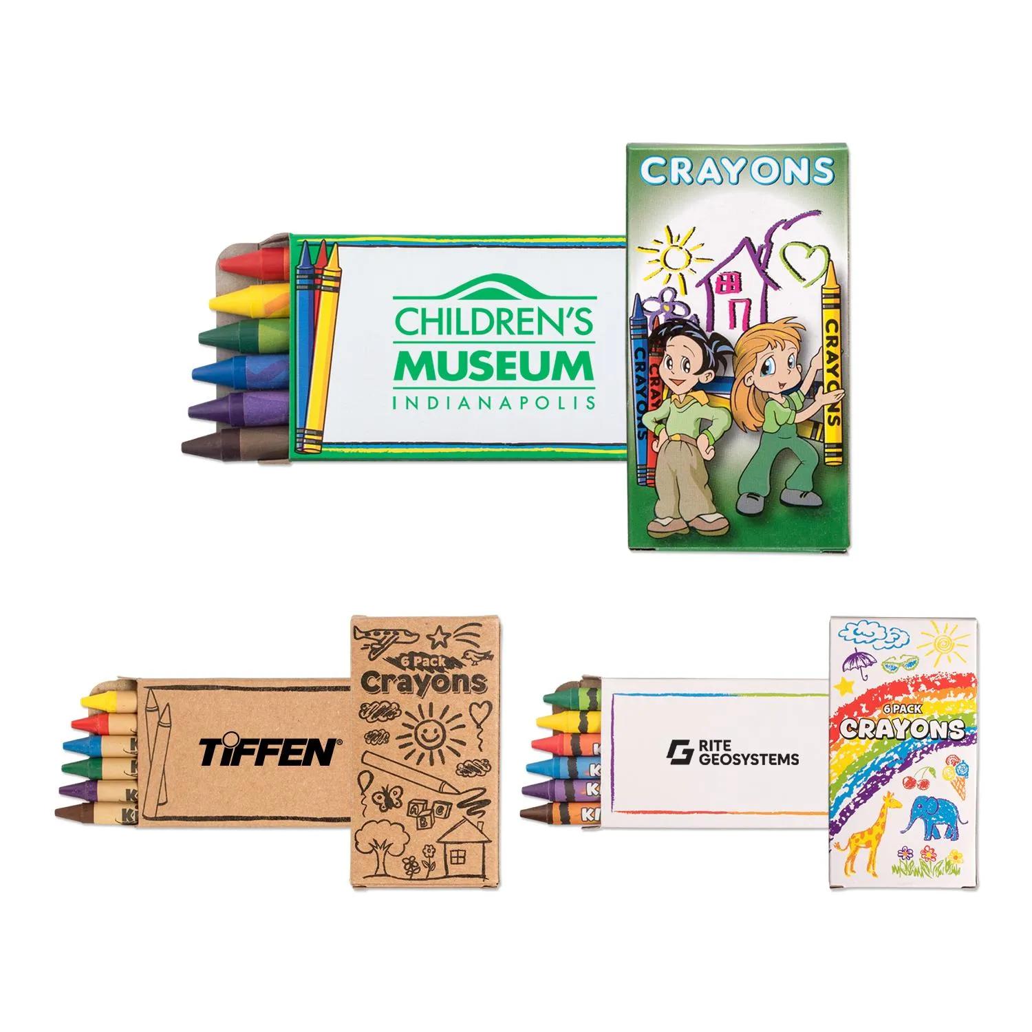 6 Pack Kids Crayons - product view 1