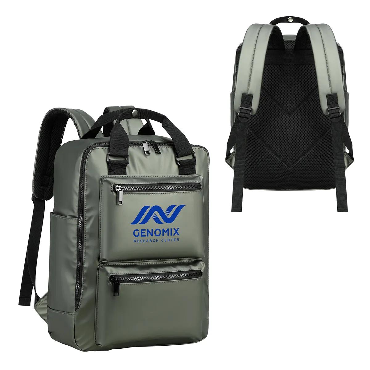 Chateau Leatherette Backpack - promotional product with custom logo