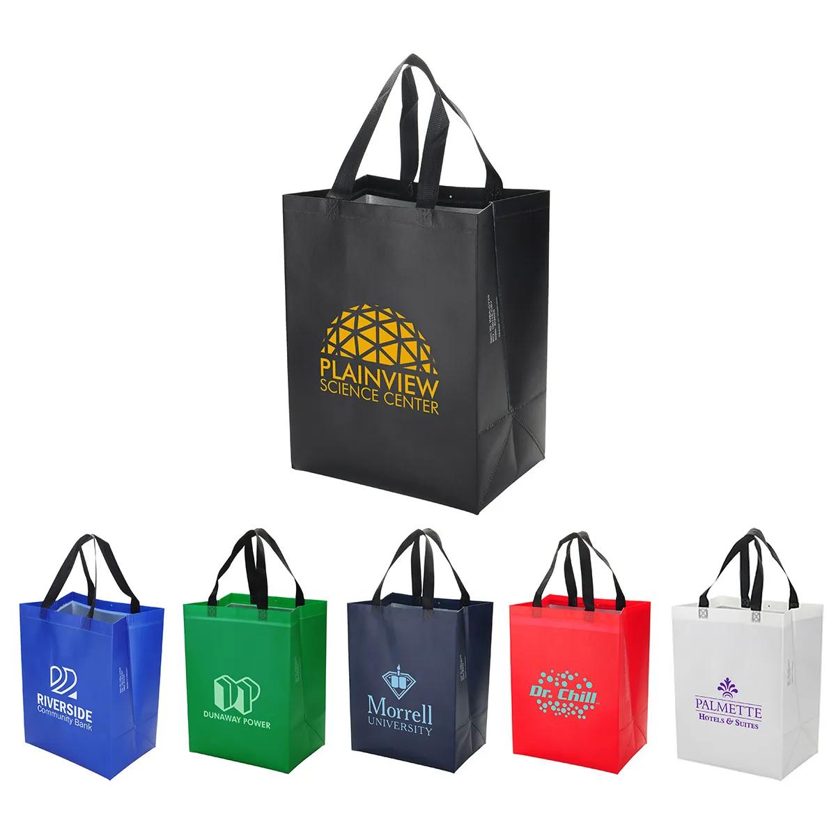 Calypso 75GSM Recycled Non-Woven Polypropylene Heat-Sealed Insulated Tote - promotional product with custom logo