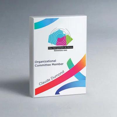 Wood Block Award Beveled Edge Made in USA - 5 x 7 in