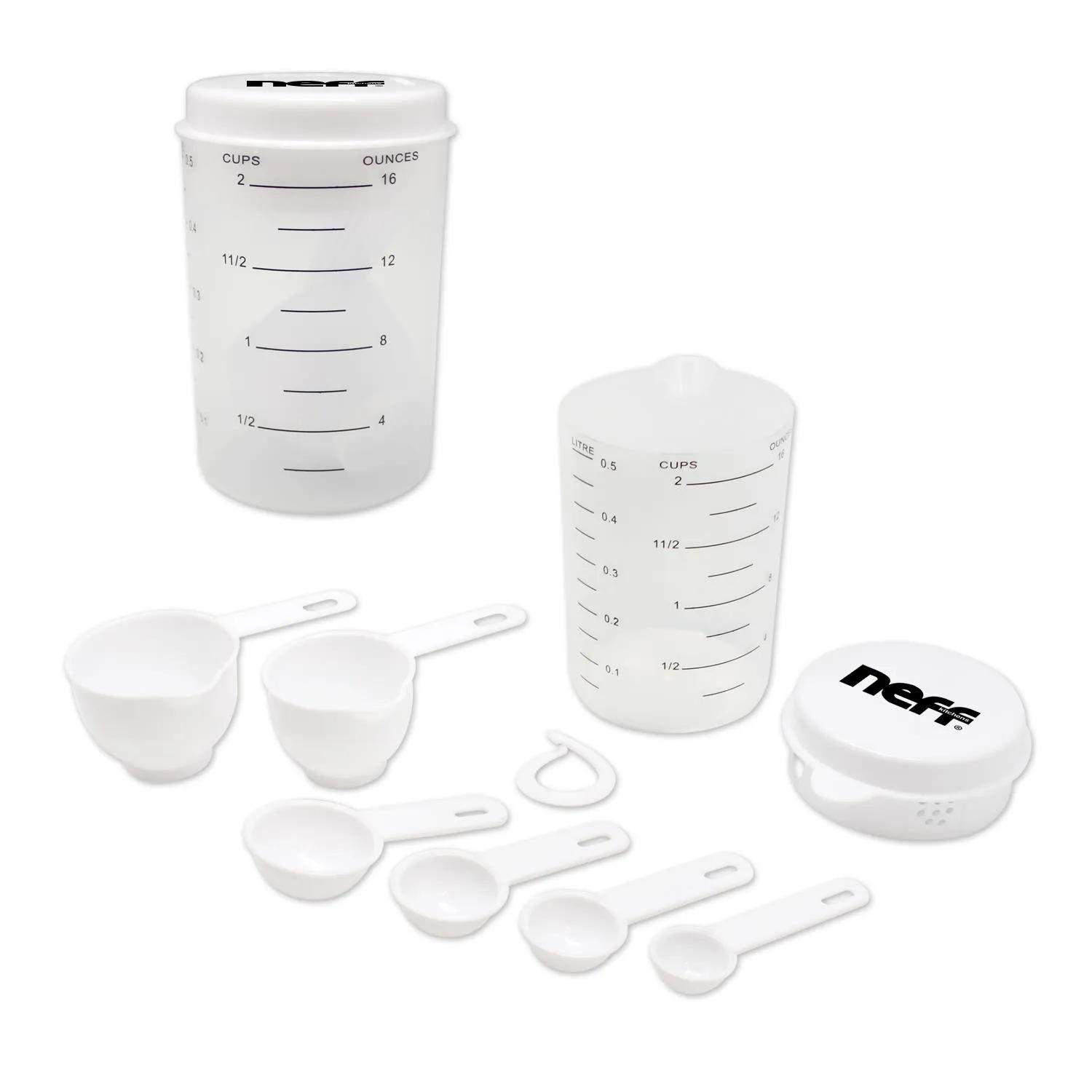 Measuring Set Plastic 6 Spoons with Pitcher and Lid