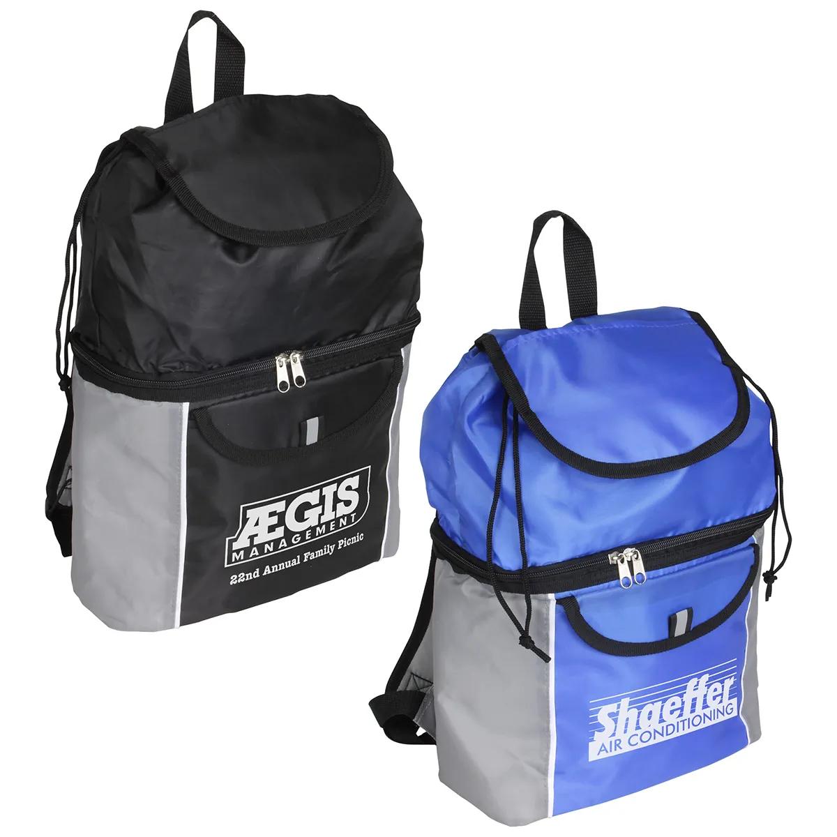 Journey Polyester Cooler Backpack - promotional product with custom logo