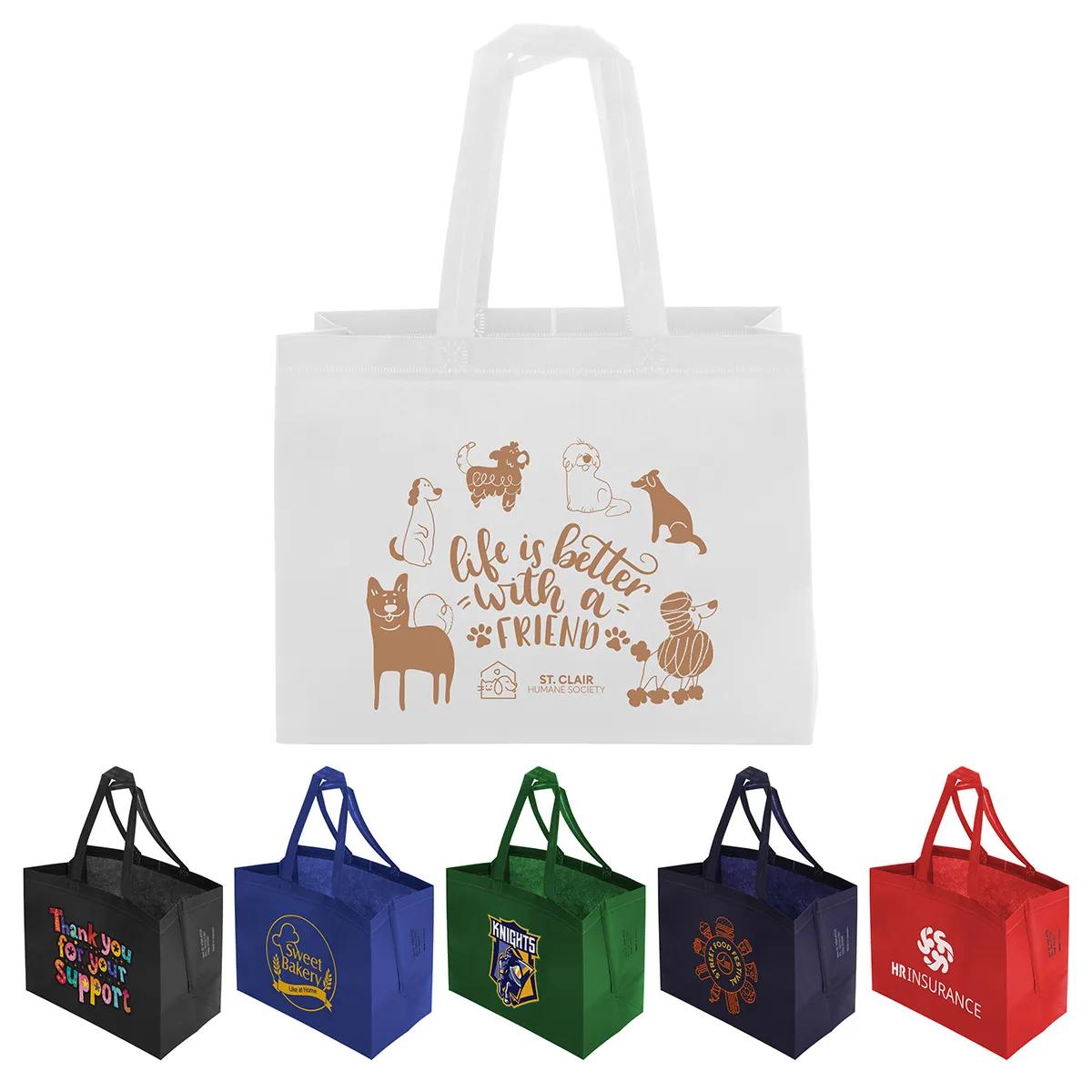 Kingston 80GSM Recycled Non-Woven Polypropylene Heat-Sealed Tote - promotional product with custom logo