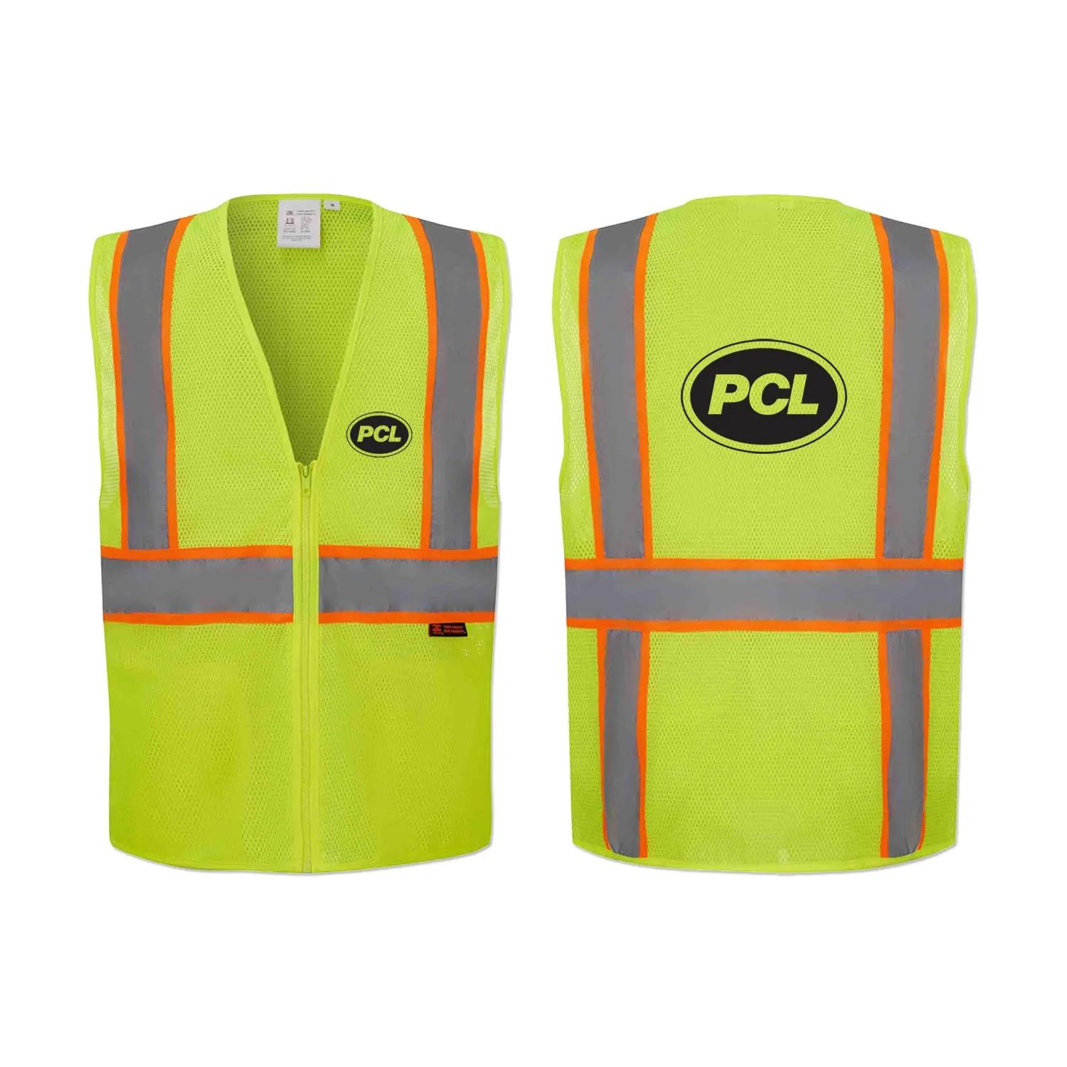 ANSI Class 2 Safety Vest High Visibility Polyester Reflective