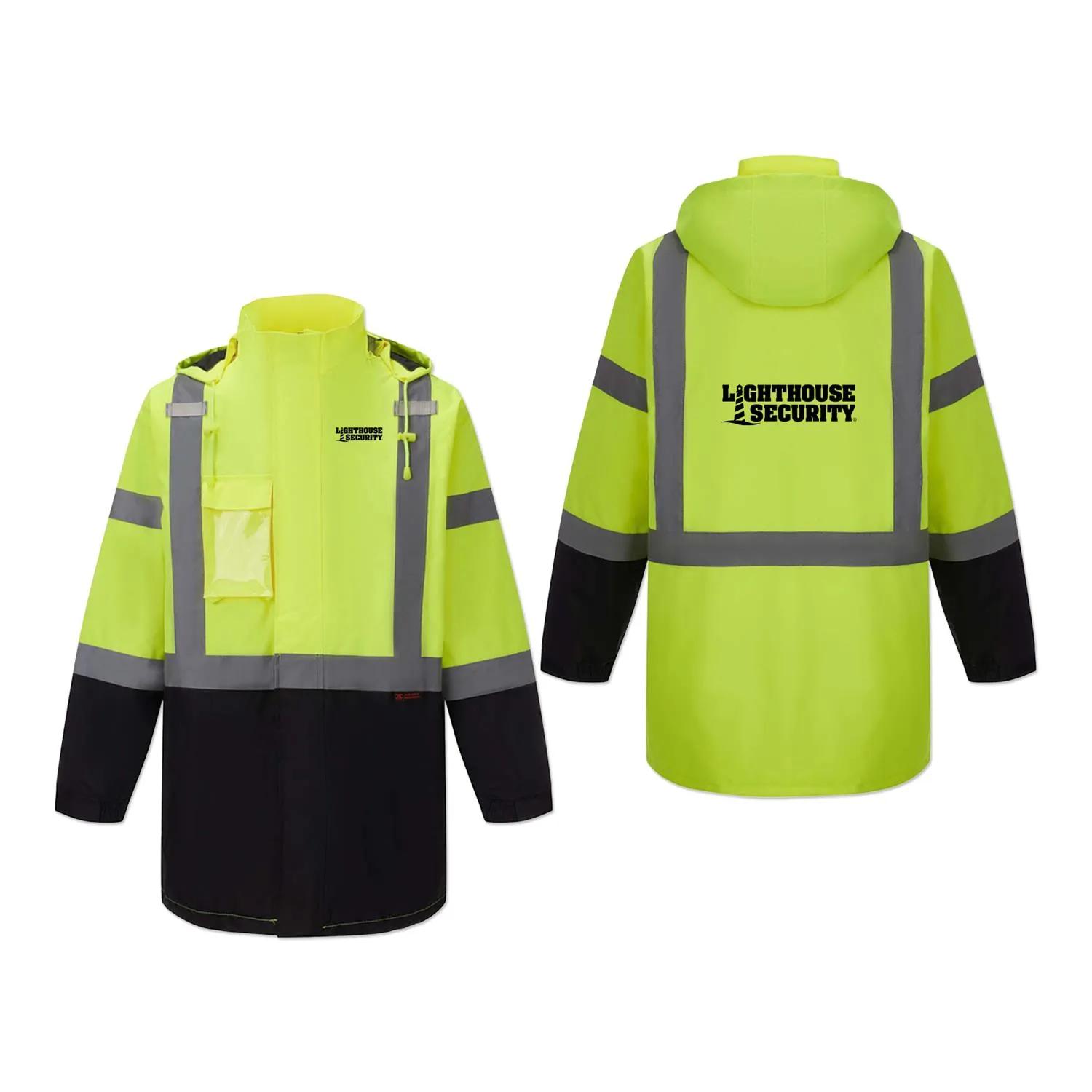 ANSI Class 3 Safety Parka Water Resistant Detachable Hood - product view 2