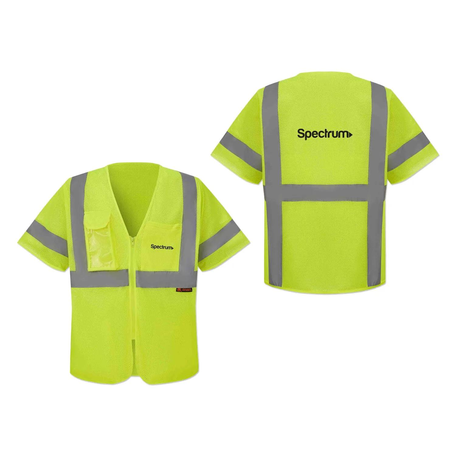 ANSI Class 3 Safety Vest Fluorescent Reflective Polyester - product view 2