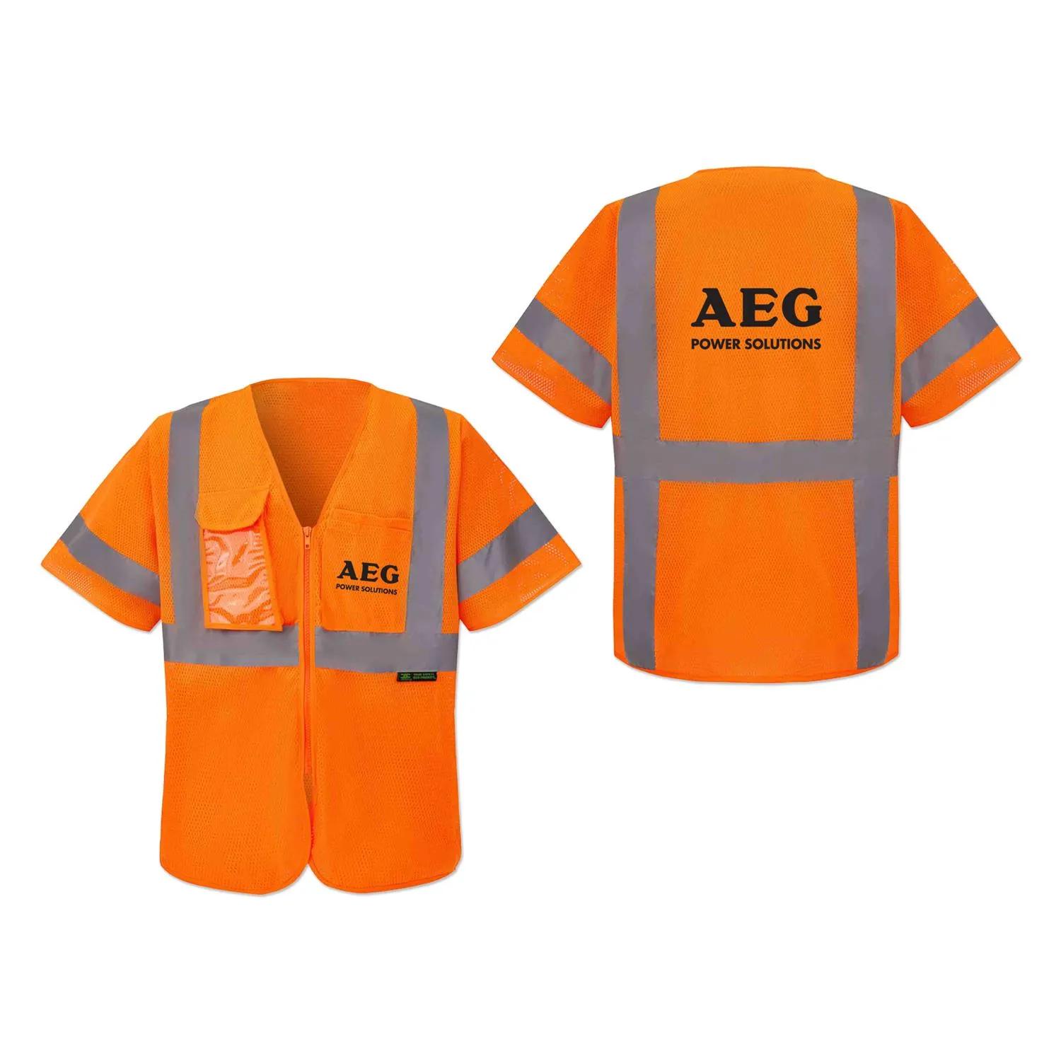ANSI Class 3 Safety Vest Fluorescent Reflective Polyester - product view 3