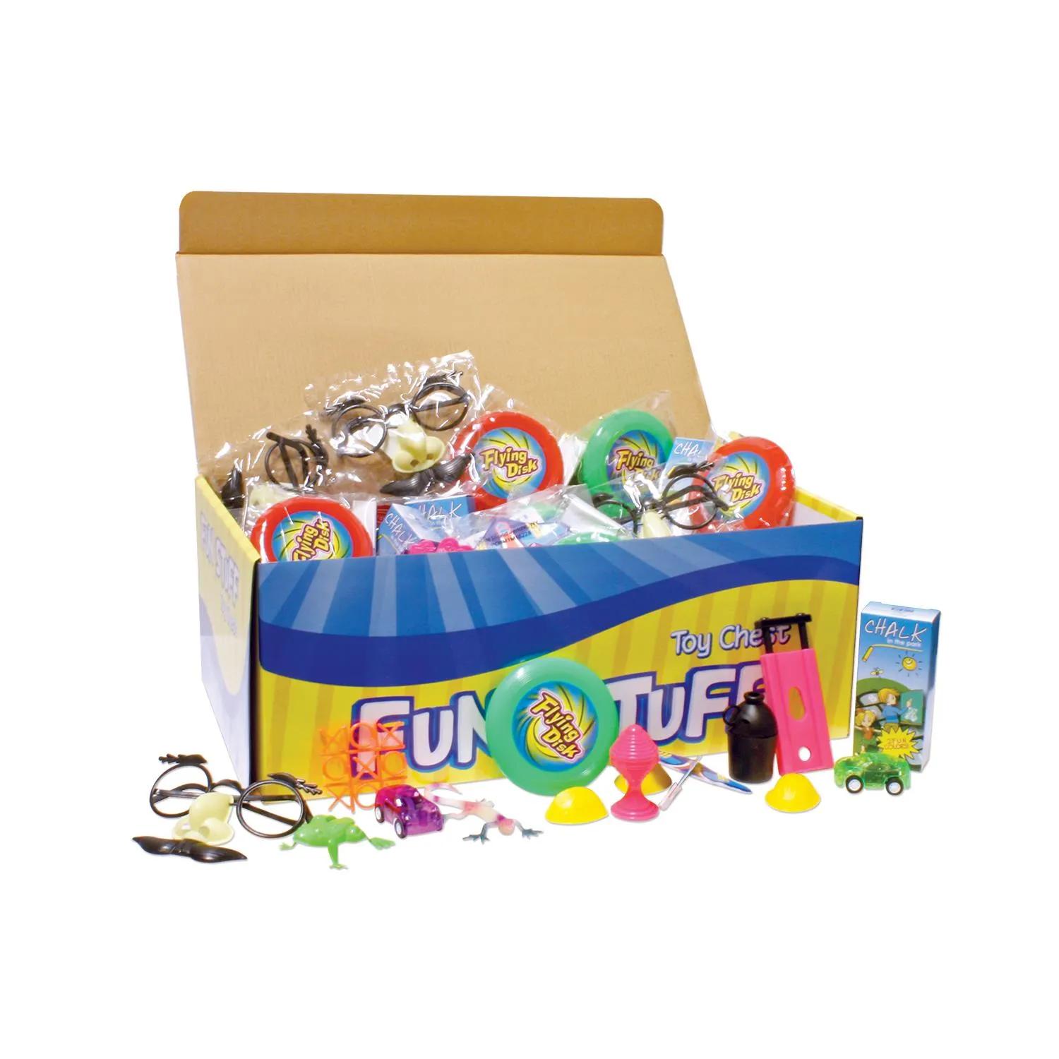 Toy Chest Cardboard Prize Box with Toys - 9.5 x 6 in