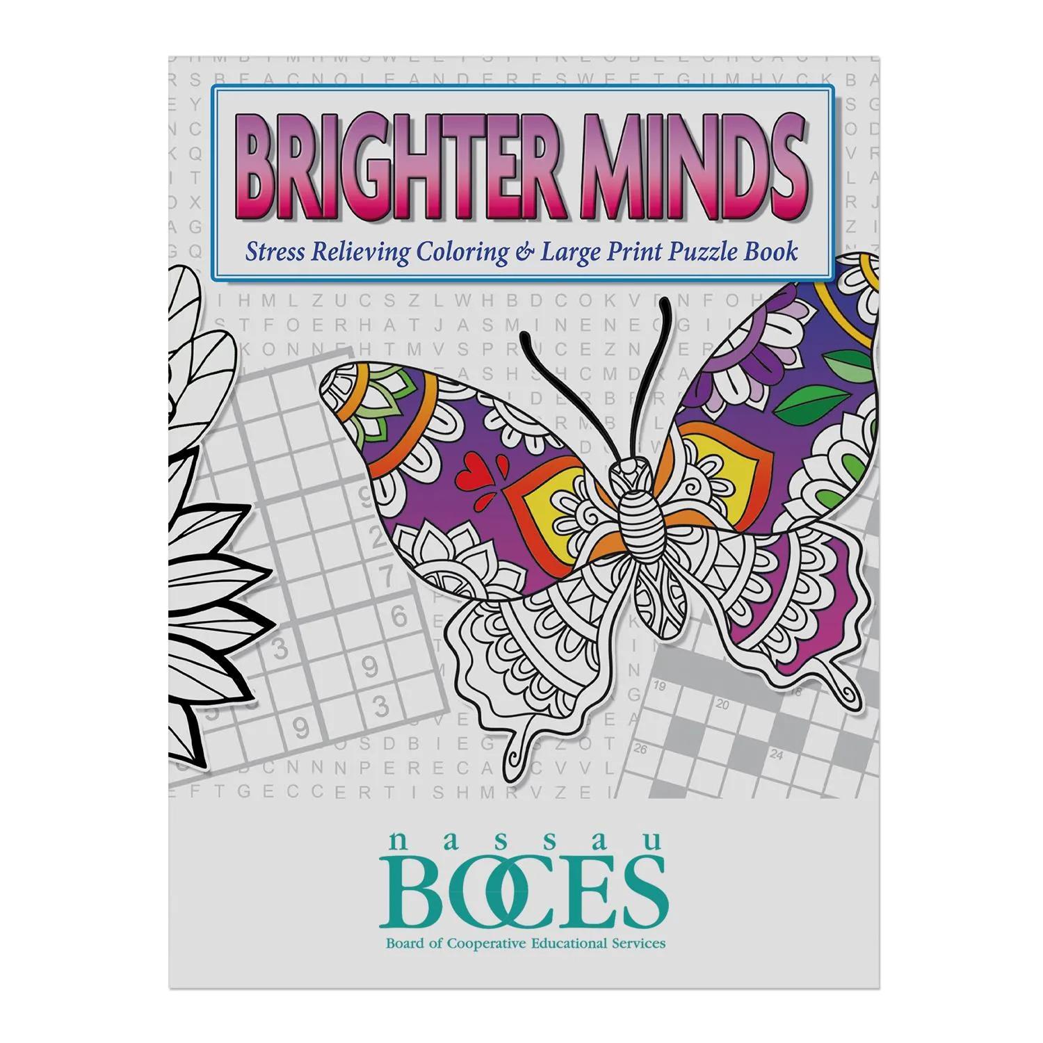 Brighter Minds Coloring Book Large Print Stress Relief