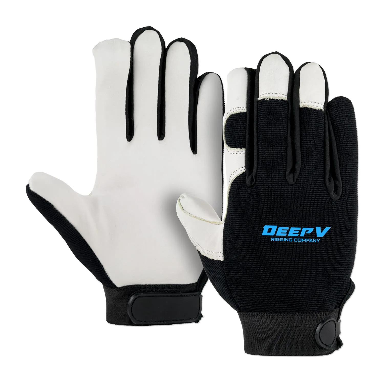 Mechanics Gloves Buffalo Leather Palm Spandex Back