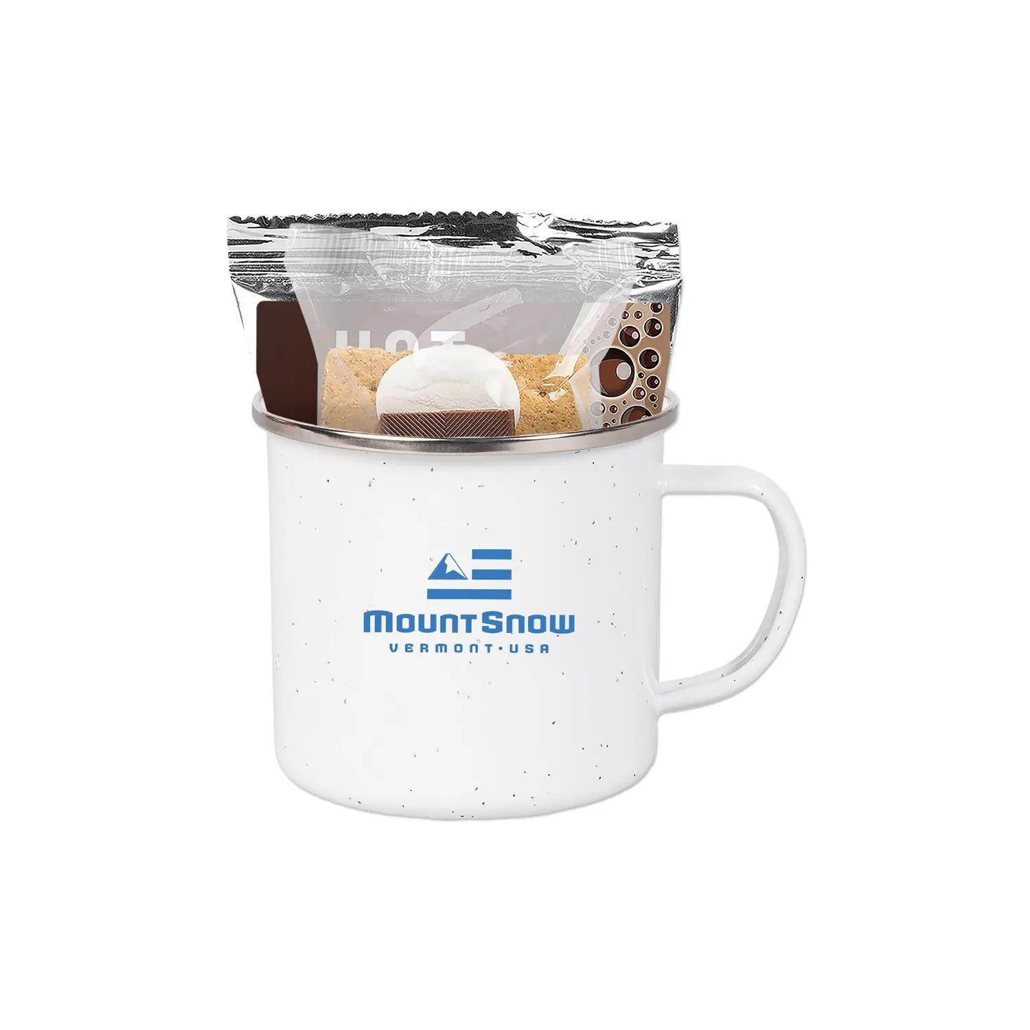 Camping Mug Set Enamel Steel with Cocoa Smores - 16 oz - product view 2