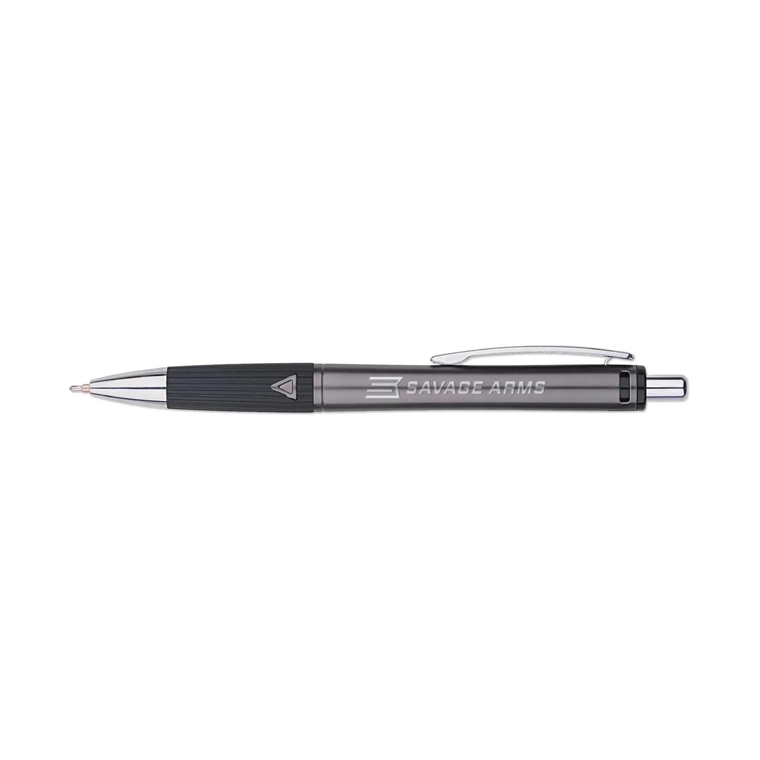 Gel Pen Retractable Matte Barrel Ribbed Rubber Grip - product view 3