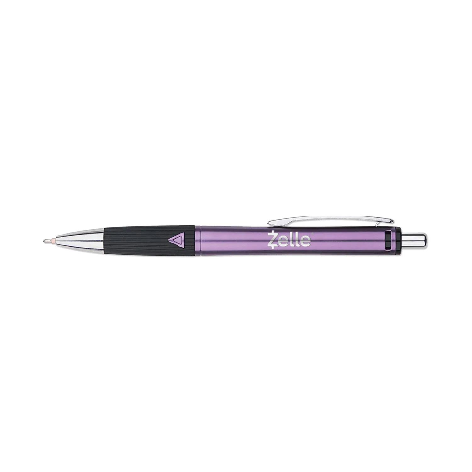 Gel Pen Retractable Matte Barrel Ribbed Rubber Grip - product view 5