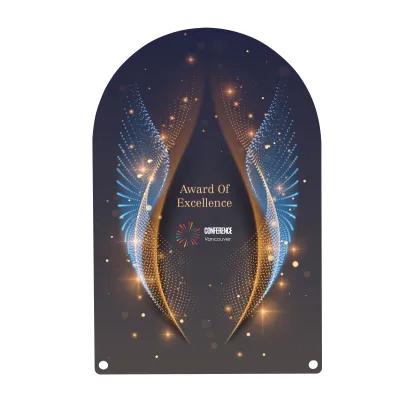 Acrylic Award Arch Rectangle Full Color - 8 x 10 in - product view 1