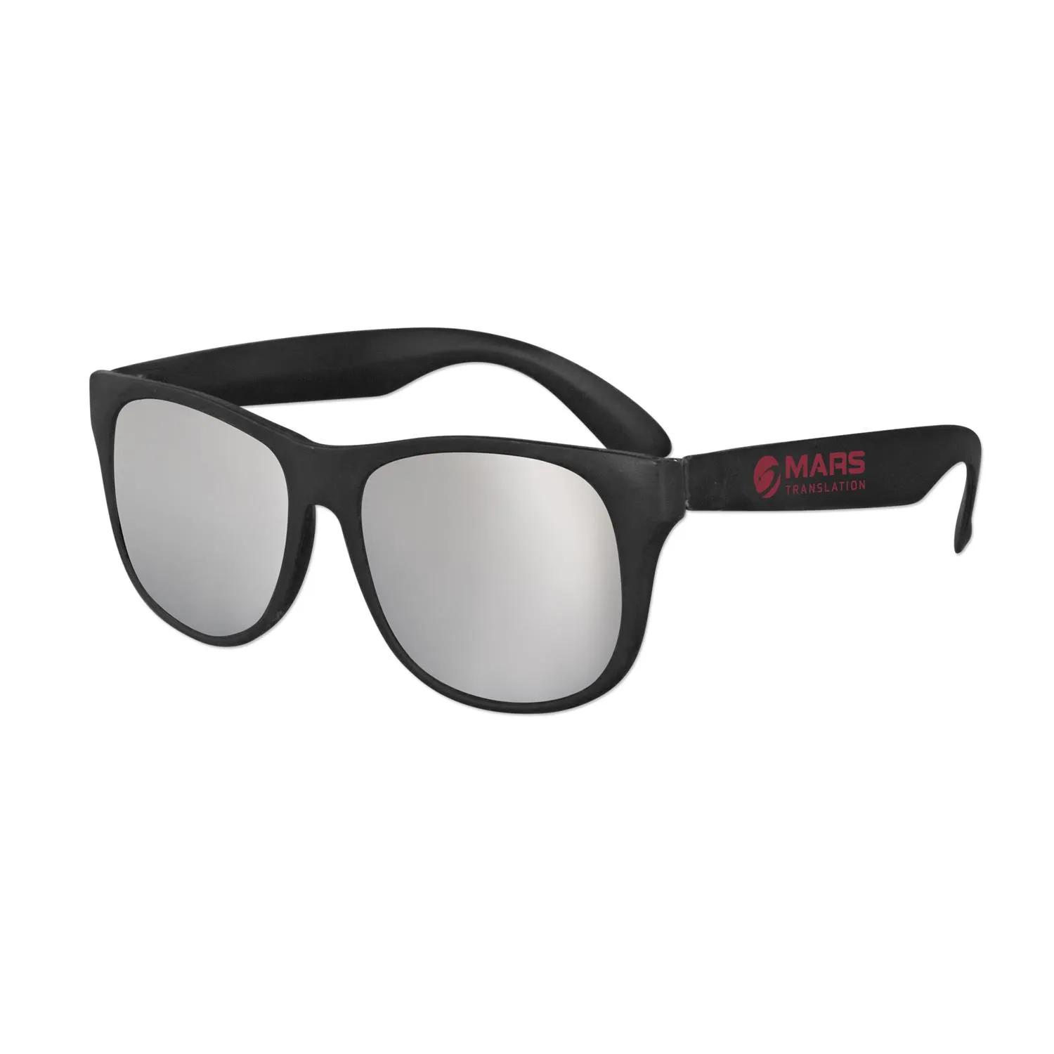 Sunglasses Black Frame Mirror Lens UV400 Protection - product view 5