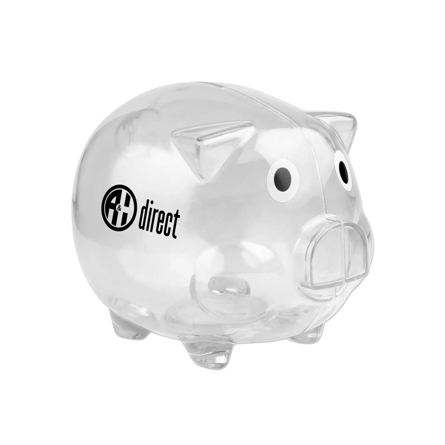 Piggy Bank Silicone Coin Savings Custom Imprint - 5 in - product view 4