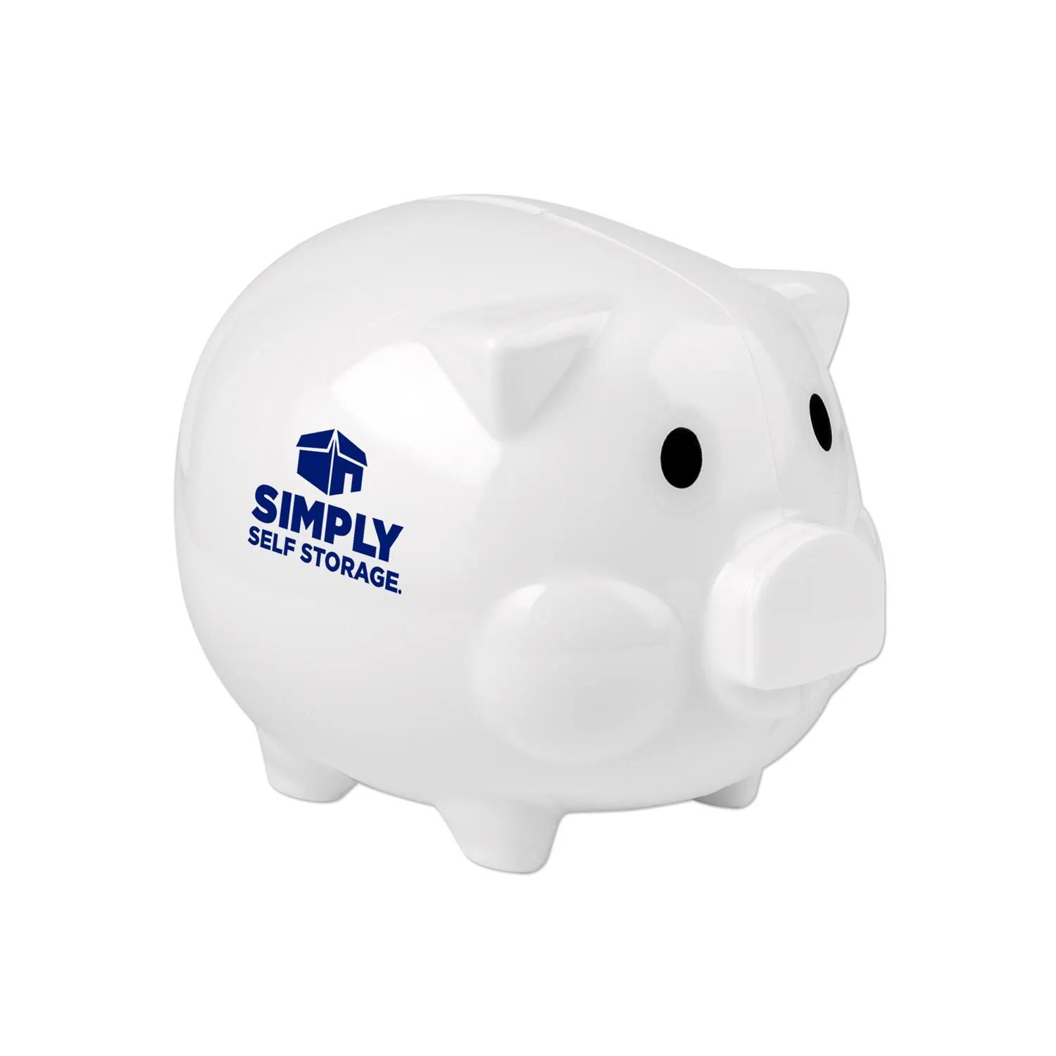 Piggy Bank Silicone Coin Savings Custom Imprint - 5 in - product view 5