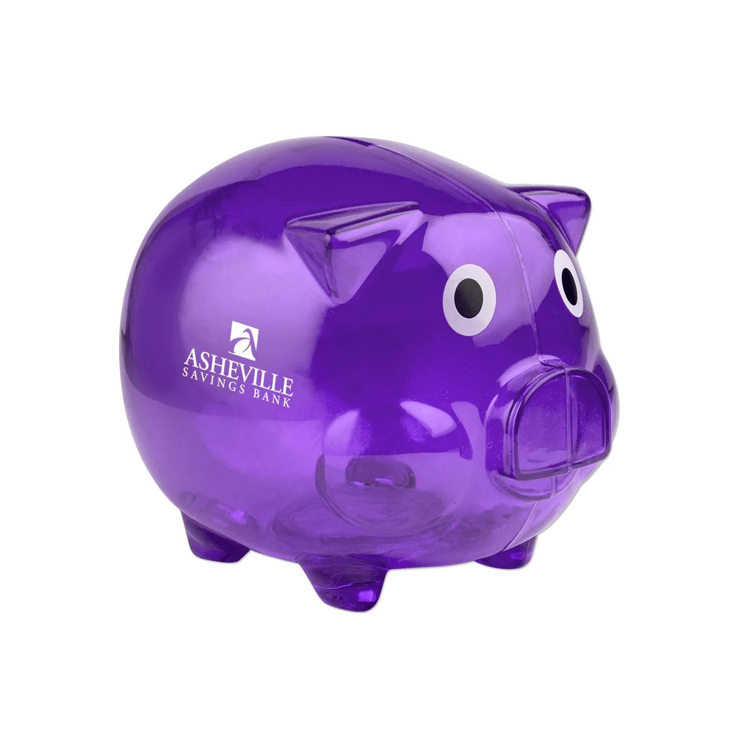 Piggy Bank Silicone Coin Savings Custom Imprint - 5 in - product view 7