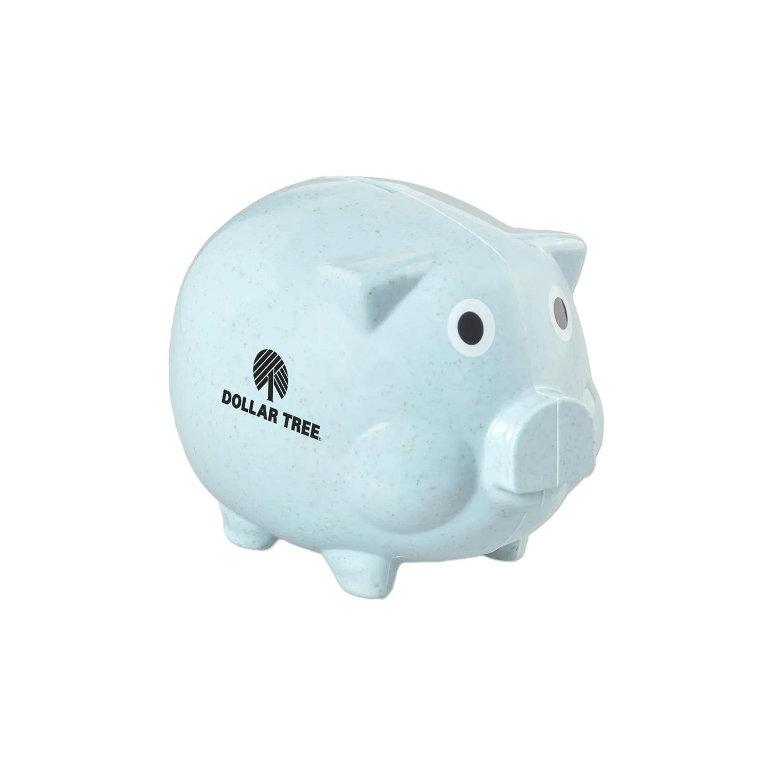Wheat Straw Piggy Bank Eco-Friendly Savings - 5 in - product view 2