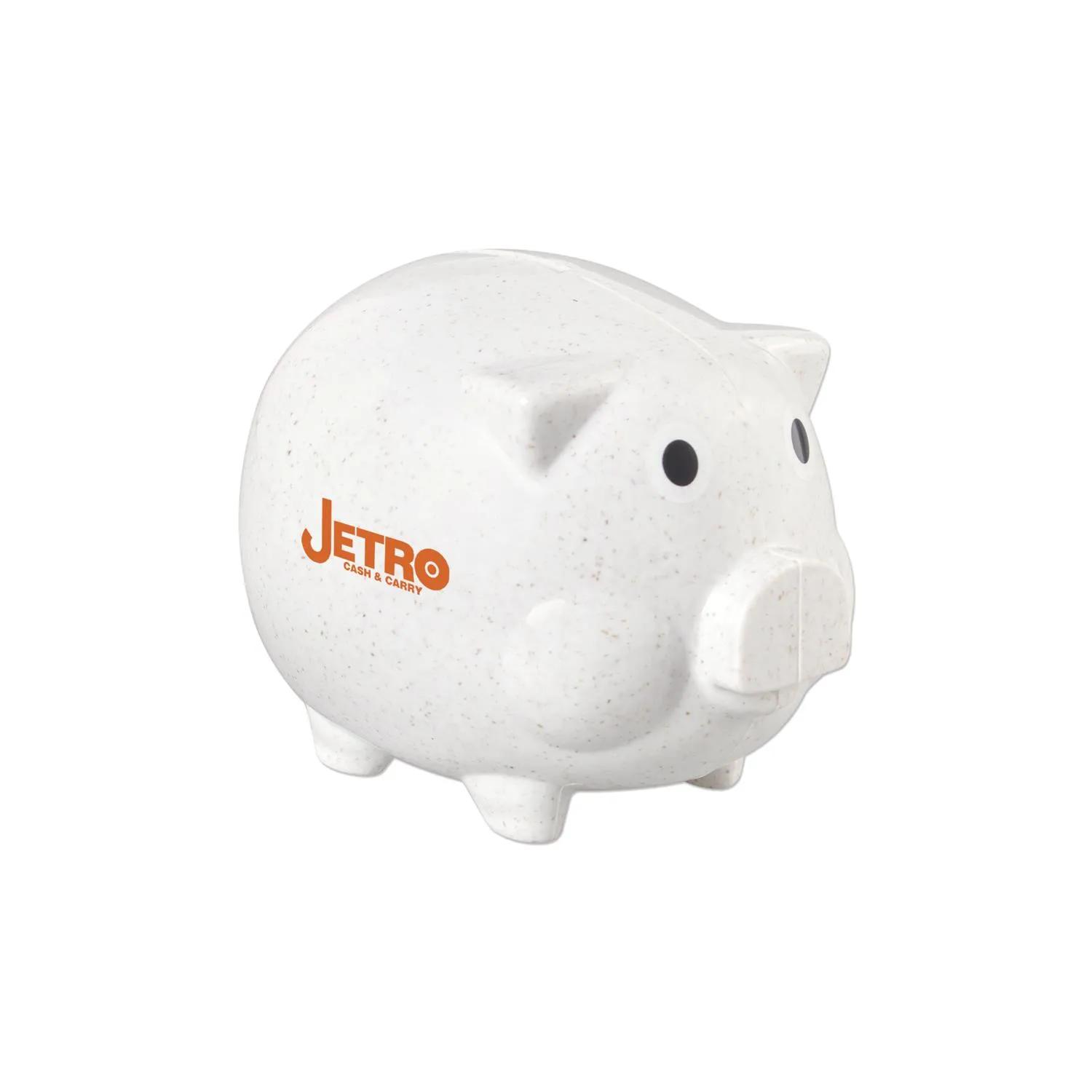 Wheat Straw Piggy Bank Eco-Friendly Savings - 5 in - product view 3