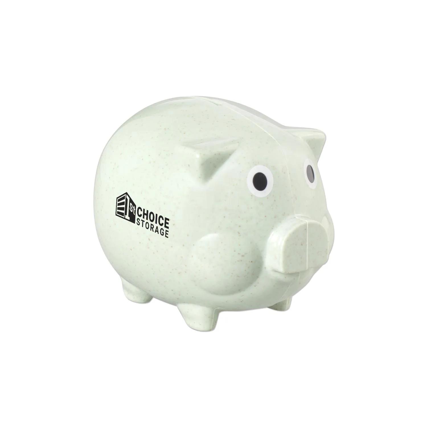Wheat Straw Piggy Bank Eco-Friendly Savings - 5 in - product view 4
