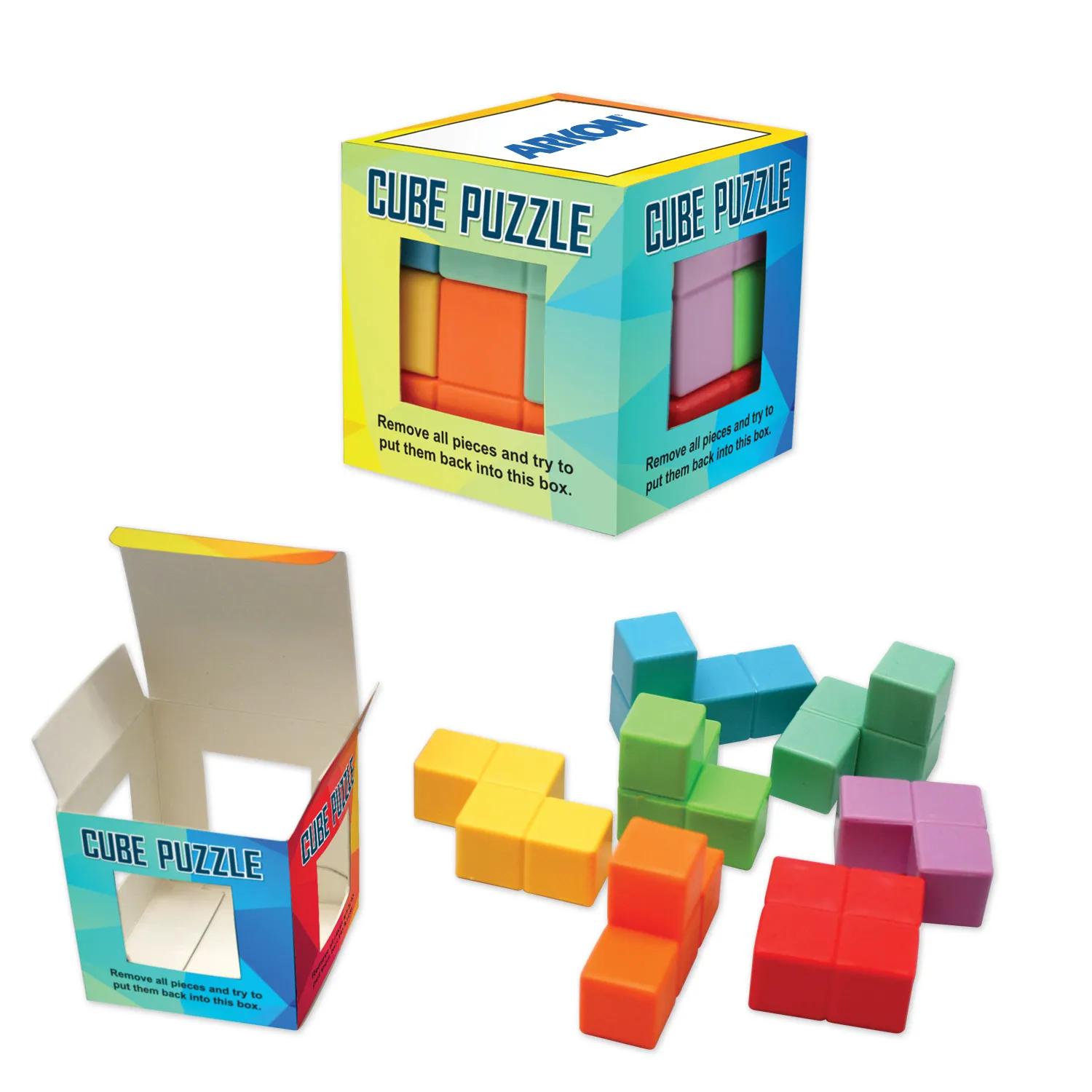 Cube Puzzle In Box - promotional product with custom logo