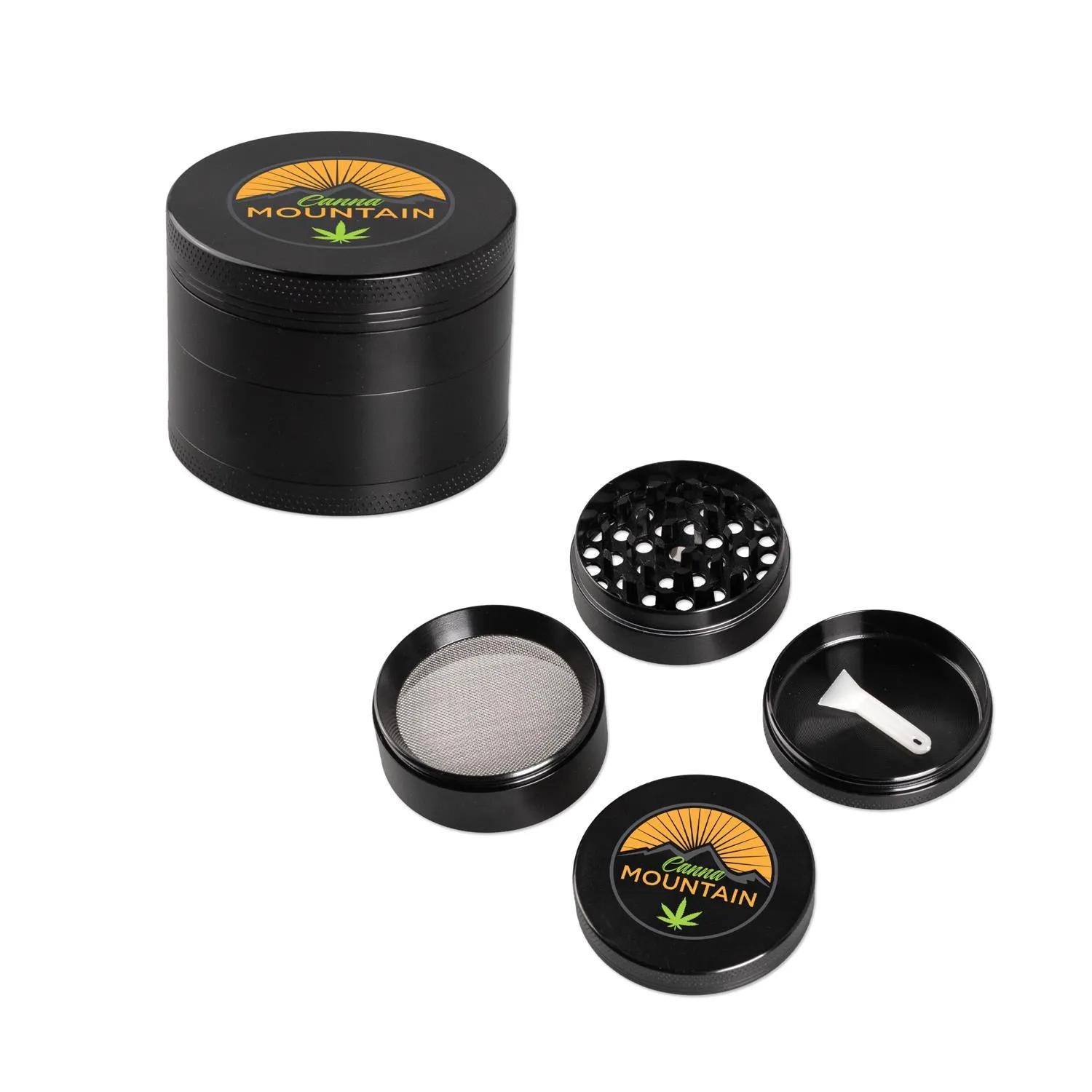 Metal Herb Grinder 4 Piece Custom Branded - 50mm - product view 3