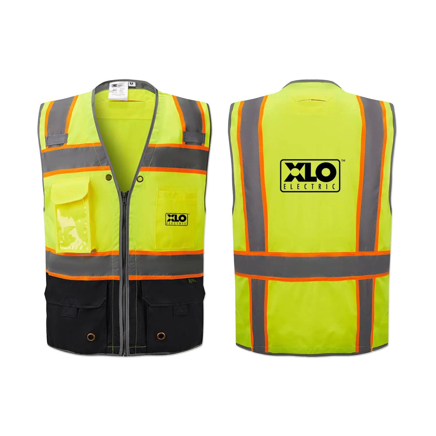 ANSI Class 2 Safety Vest Reflective Piping Black