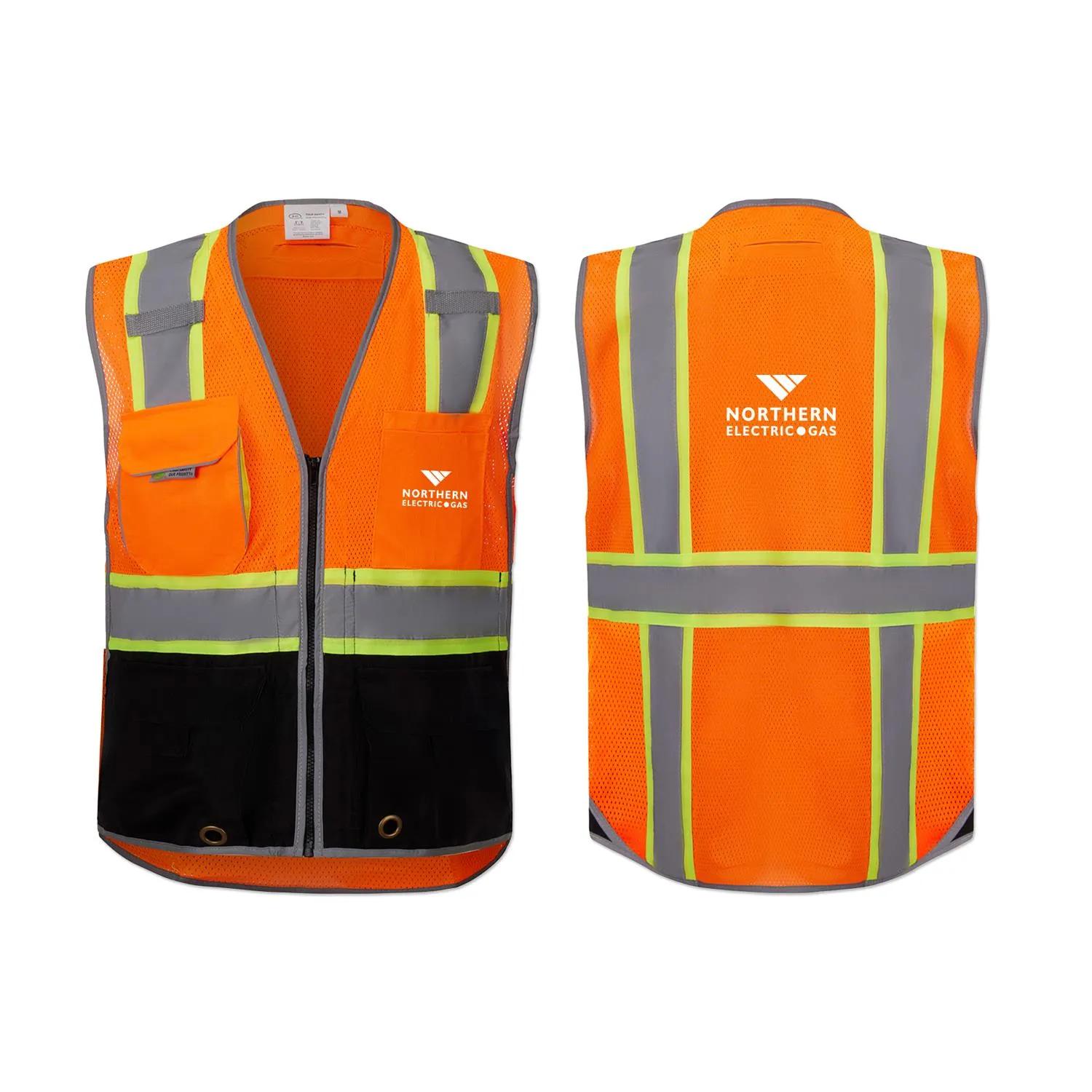 Safety Vest with iPad Pocket Polyester Class 2 - Black - product view 3