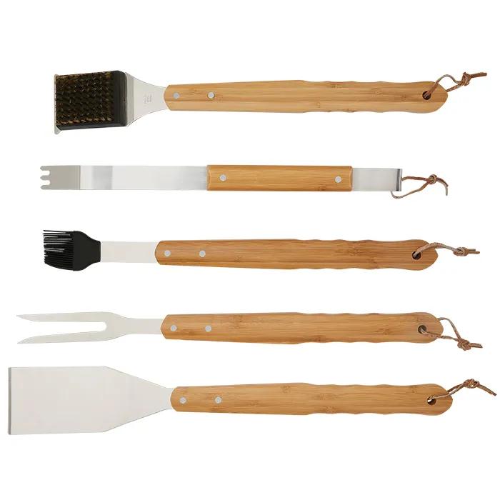 5 Piece Bamboo BBQ Set - product view 4