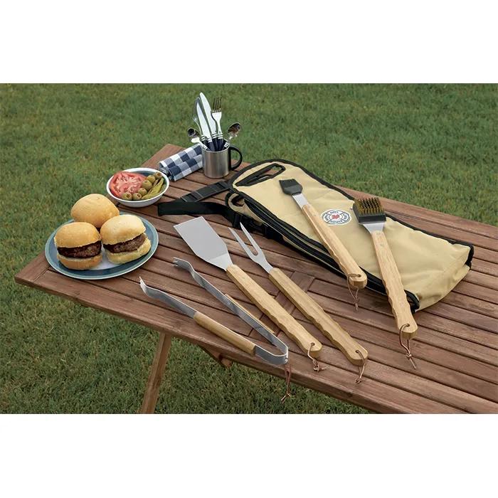 5 Piece Bamboo BBQ Set - product view 5