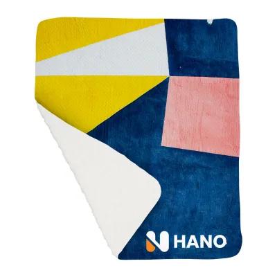 Blanket Argyle Knit Sherpa Polyester - 50 x 60 in