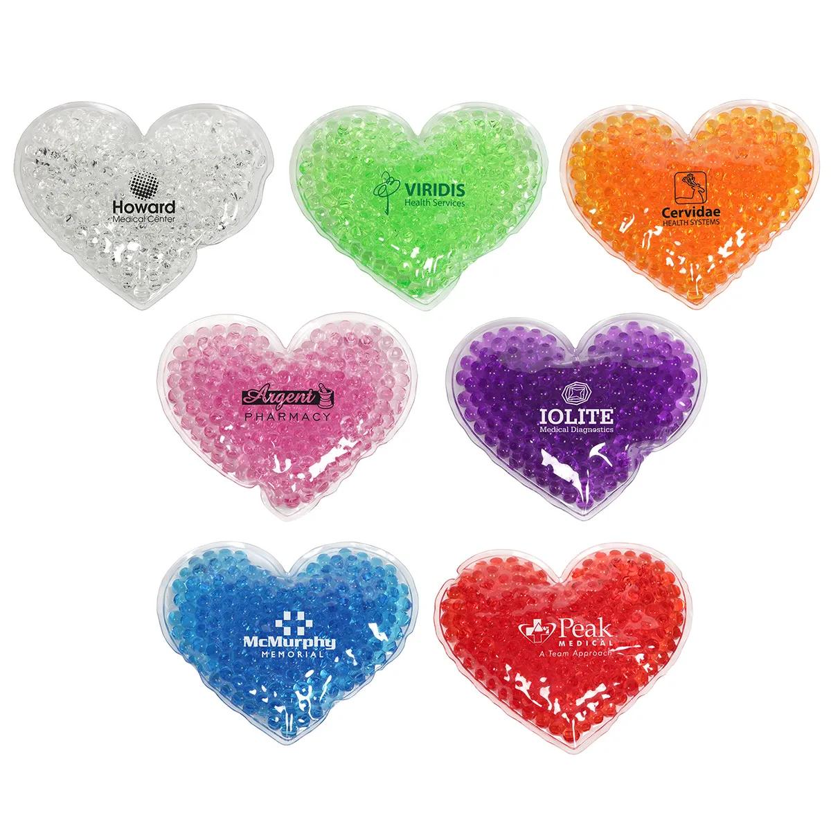 Large Heart Aqua Pearls™ Hot/Cold Pack - promotional product with custom logo