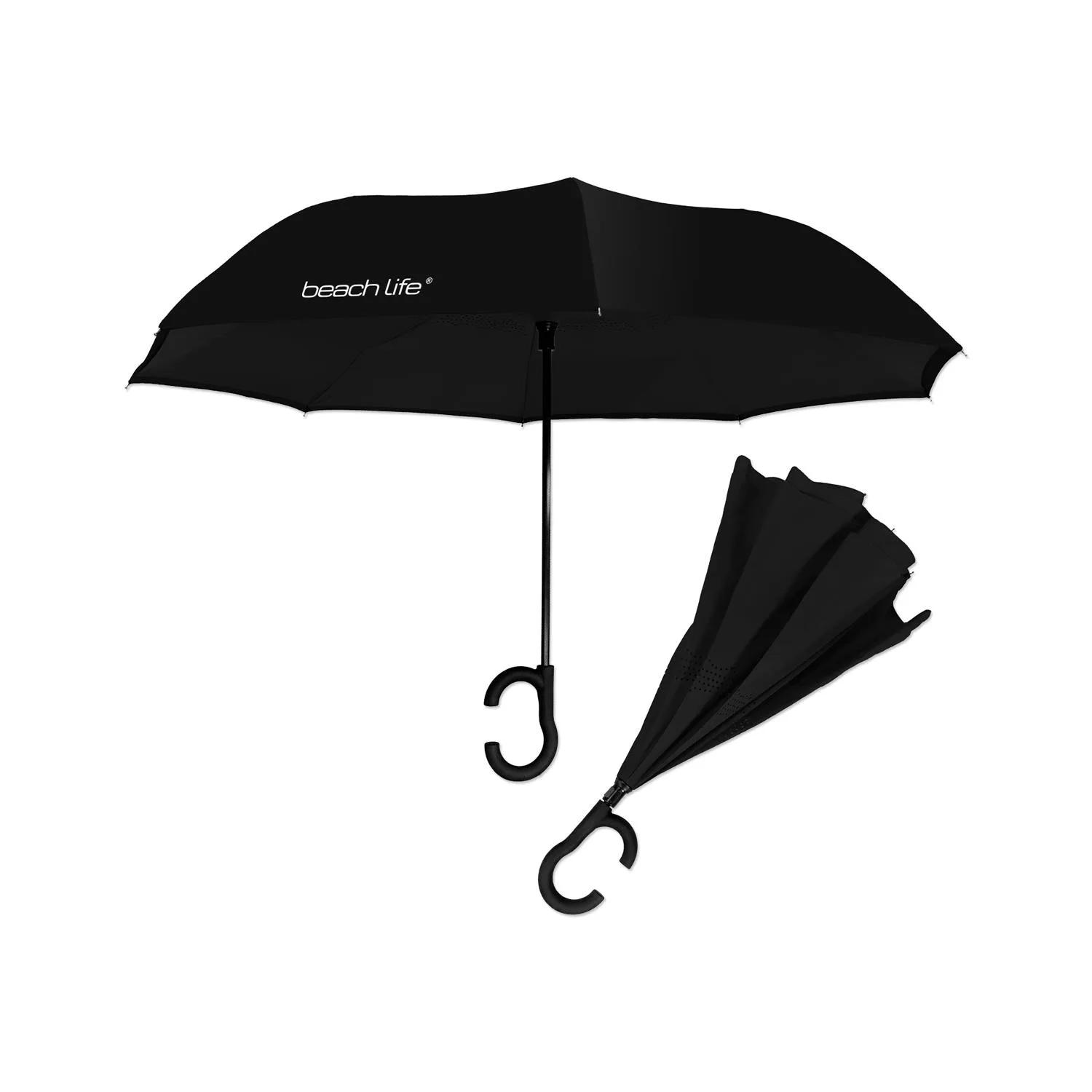 Inverted Umbrella Dual-Tone Polyester Auto-Open - product view 2