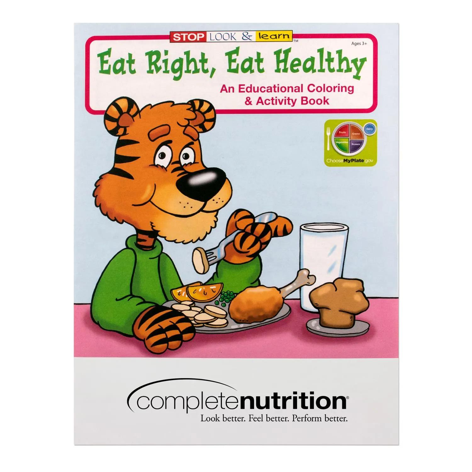 Nutrition Coloring Book Eat Right Healthy Custom