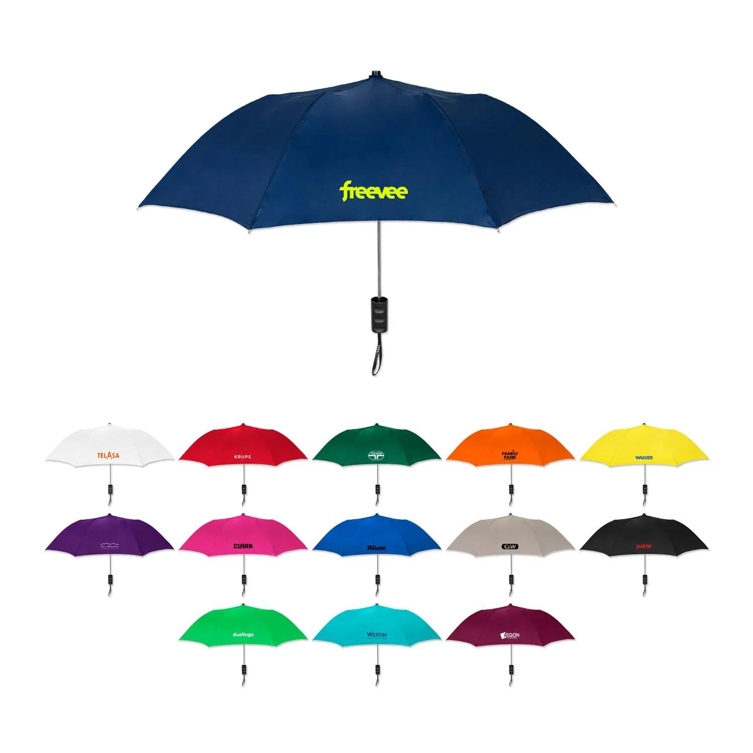 Folding Umbrella Solid Colors Auto-Open Polyester