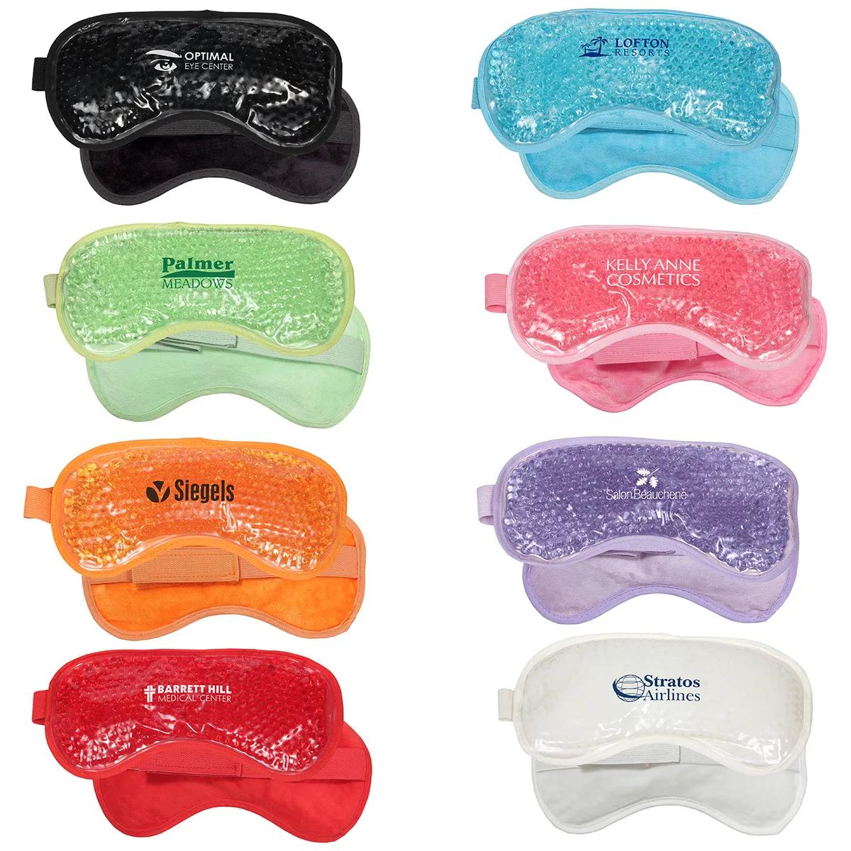 Plush Hot/Cold Eye Mask - promotional product with custom logo