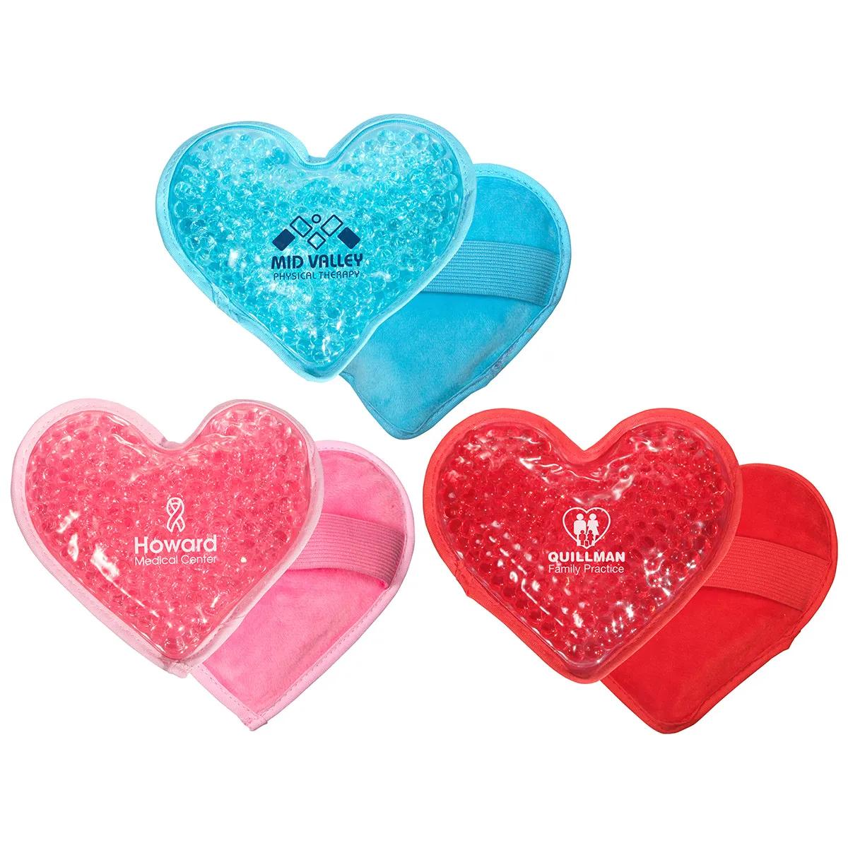 Plush Heart Hot/Cold Pack - promotional product with custom logo