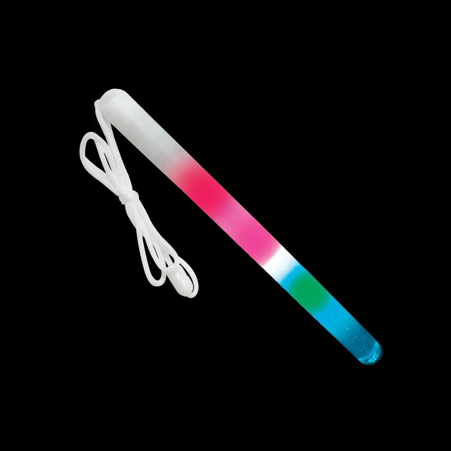 LED Light Stick Flashing Rainbow String Clip - 7 in (12 Pack)