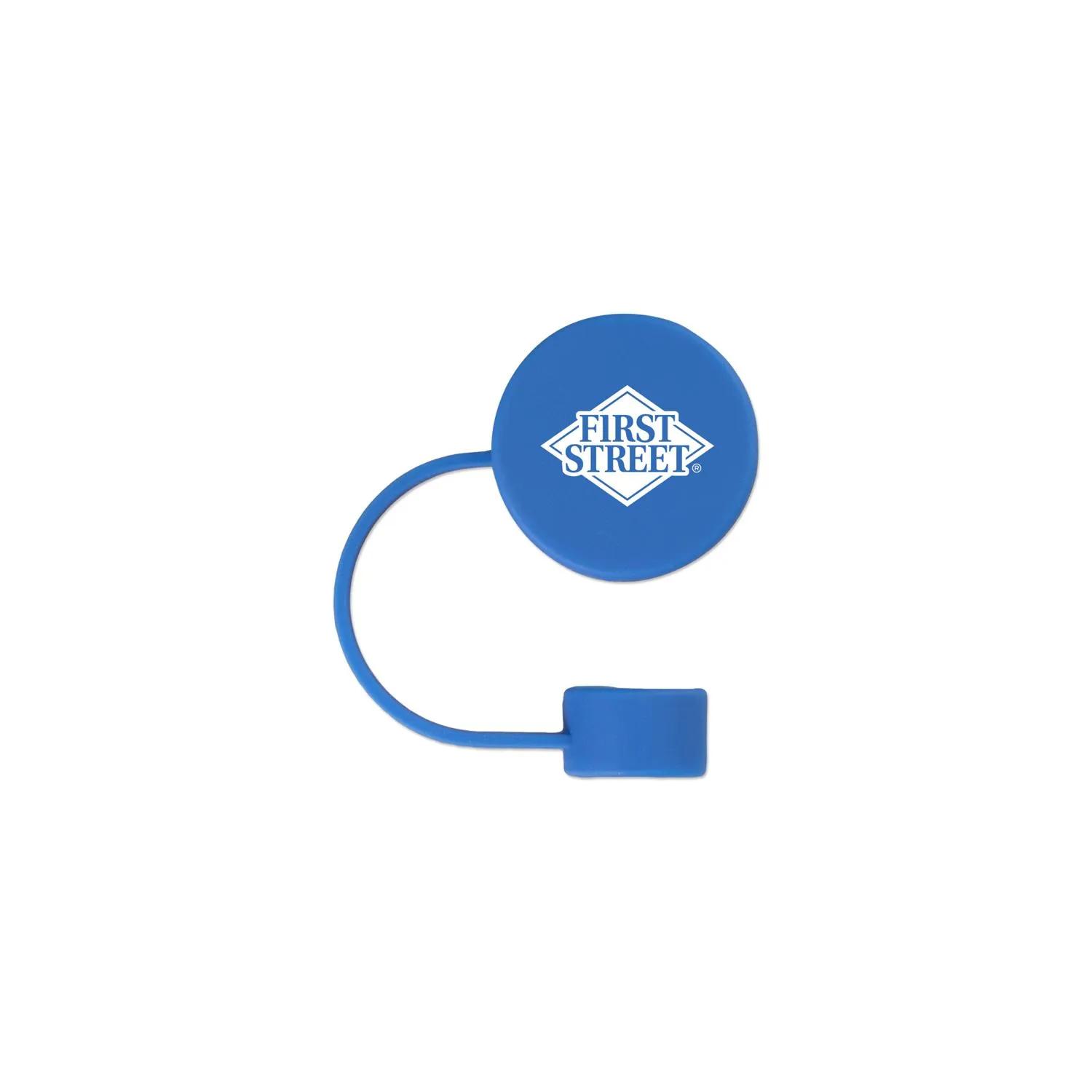 Straw Covers Flat Round Silicone Tumbler Accessory - product view 3