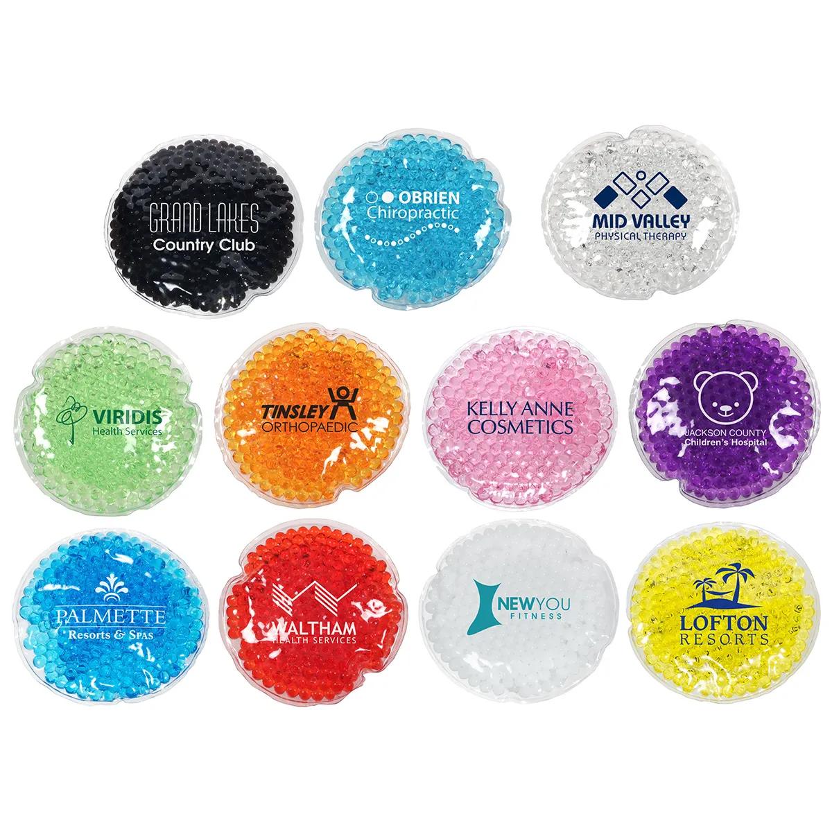 Round Aqua Pearls™ Hot/Cold Pack - promotional product with custom logo