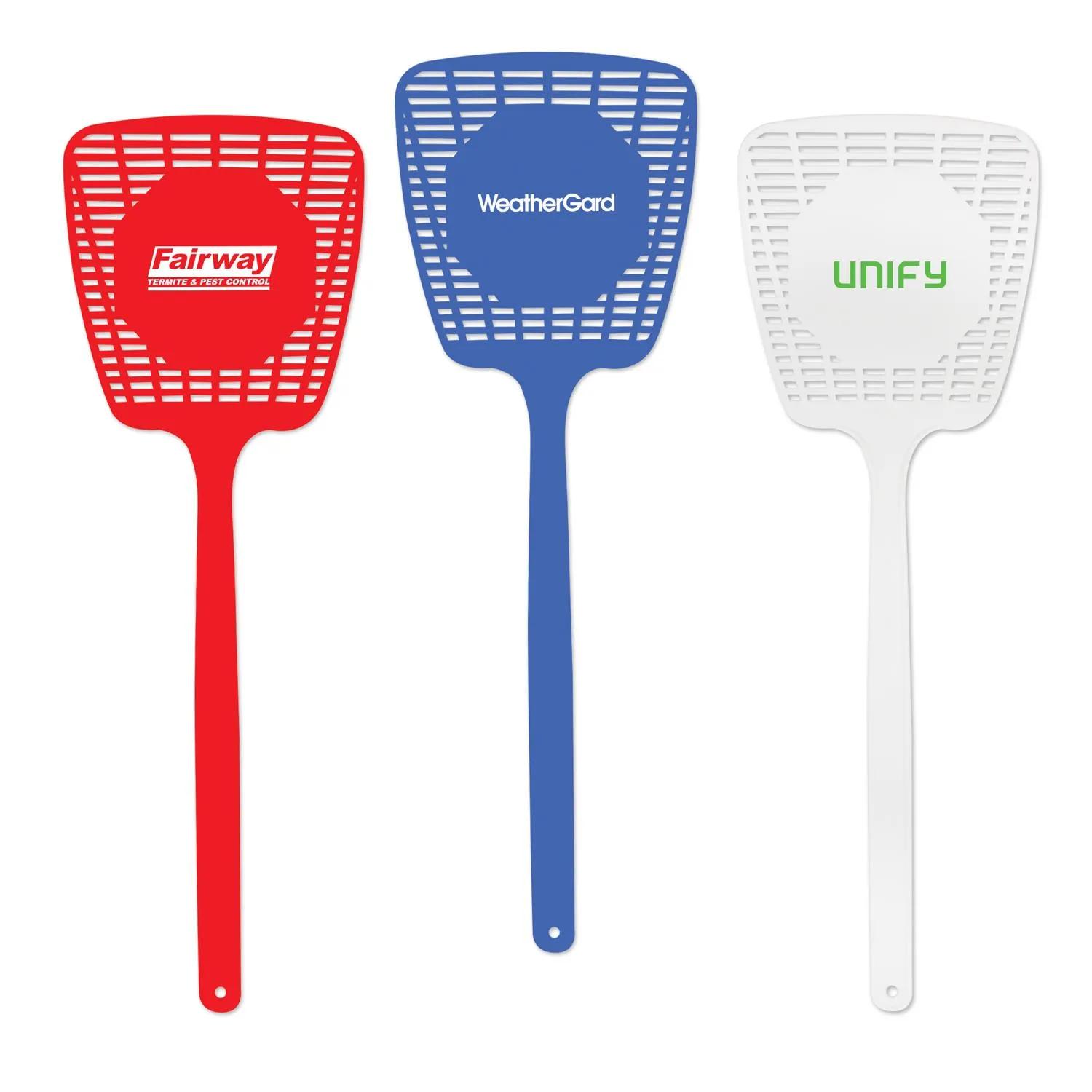 Fly Swatter Plastic Handle Red White - 16.25 in