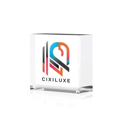 Acrylic Award Stackable Top Clear Lucite - 3 x 3 in - product view 3