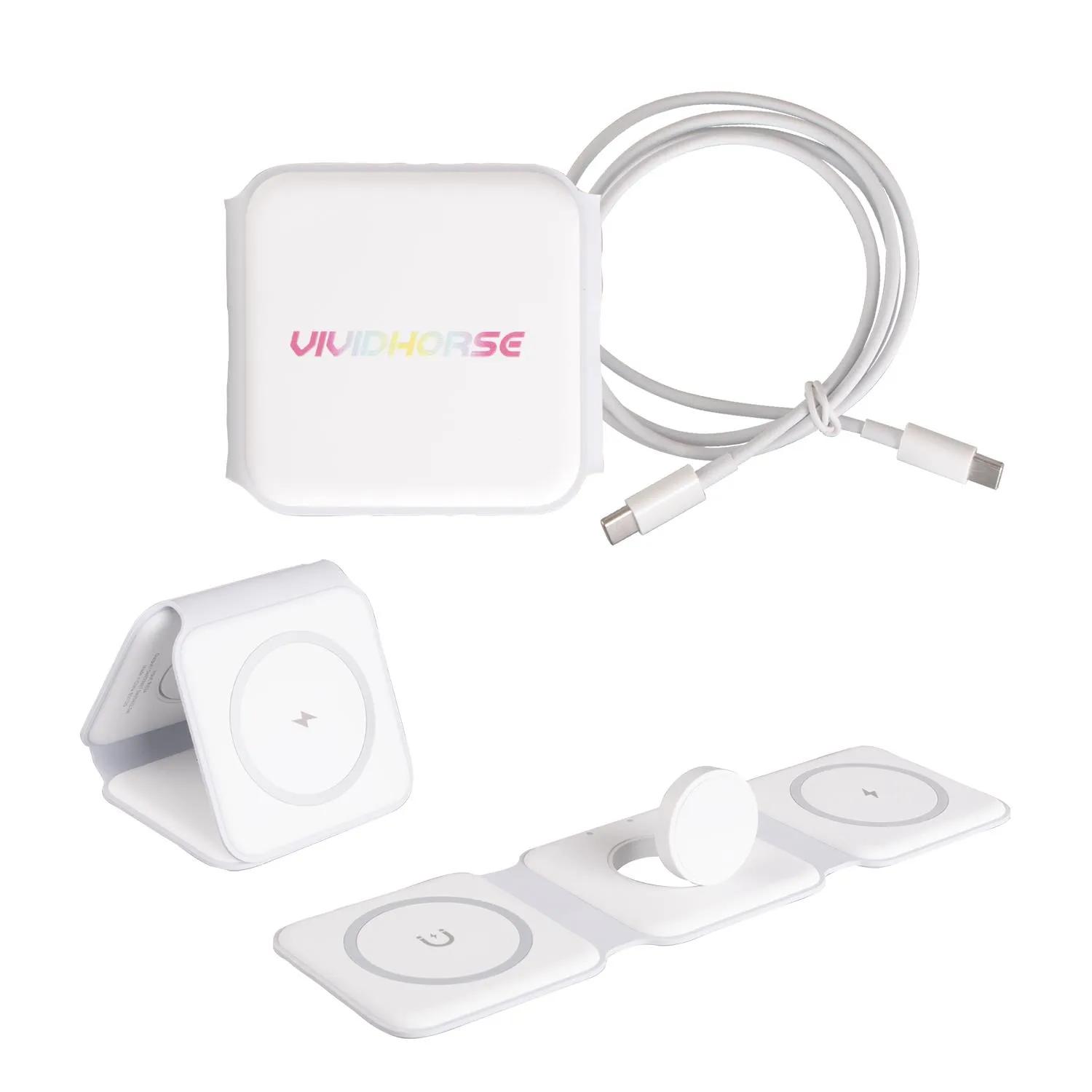 Wireless Charger Foldable 3-in-1 Chi-Charge Stack - product view 3