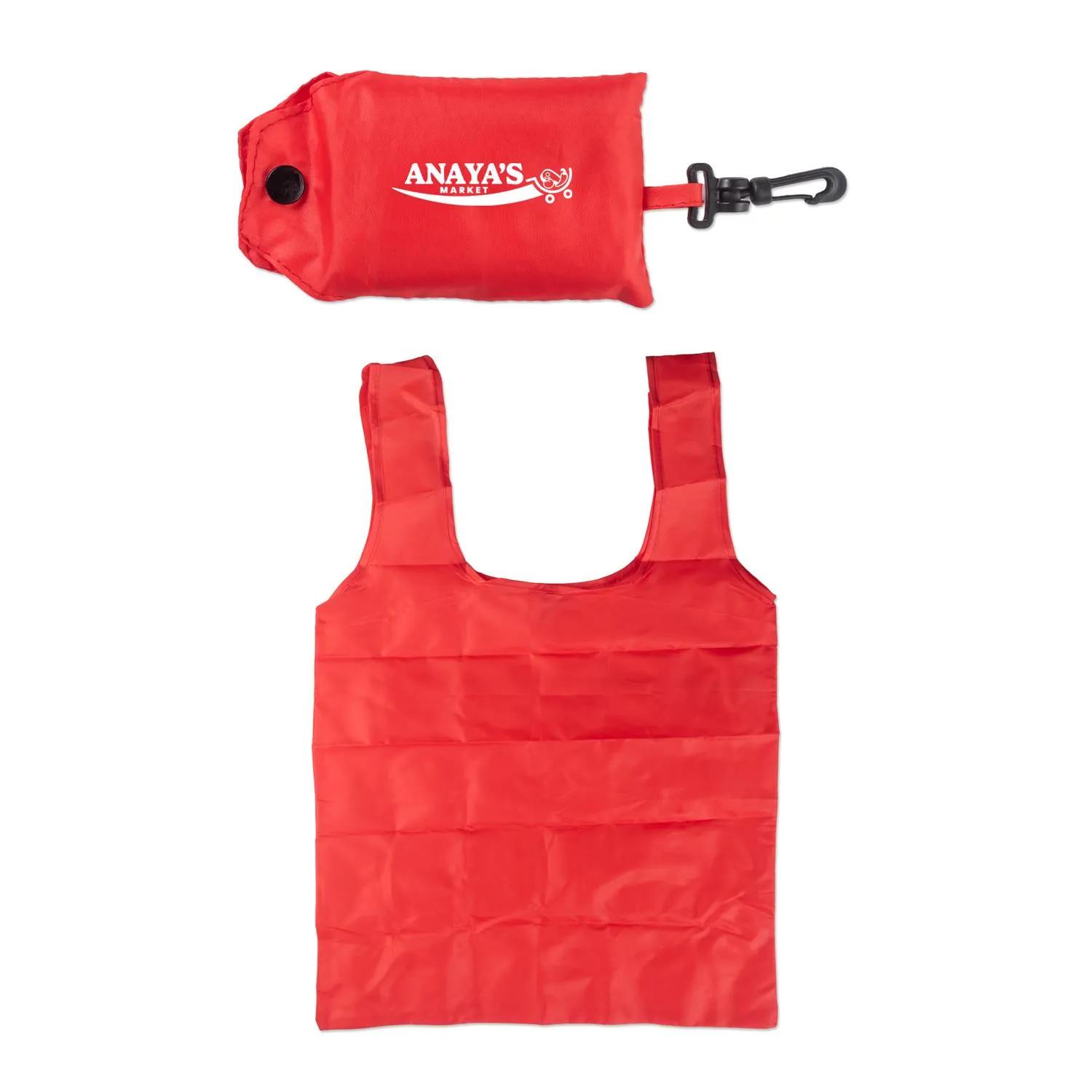 Foldable Tote Bag Keychain Pouch Compact Carry - product view 3